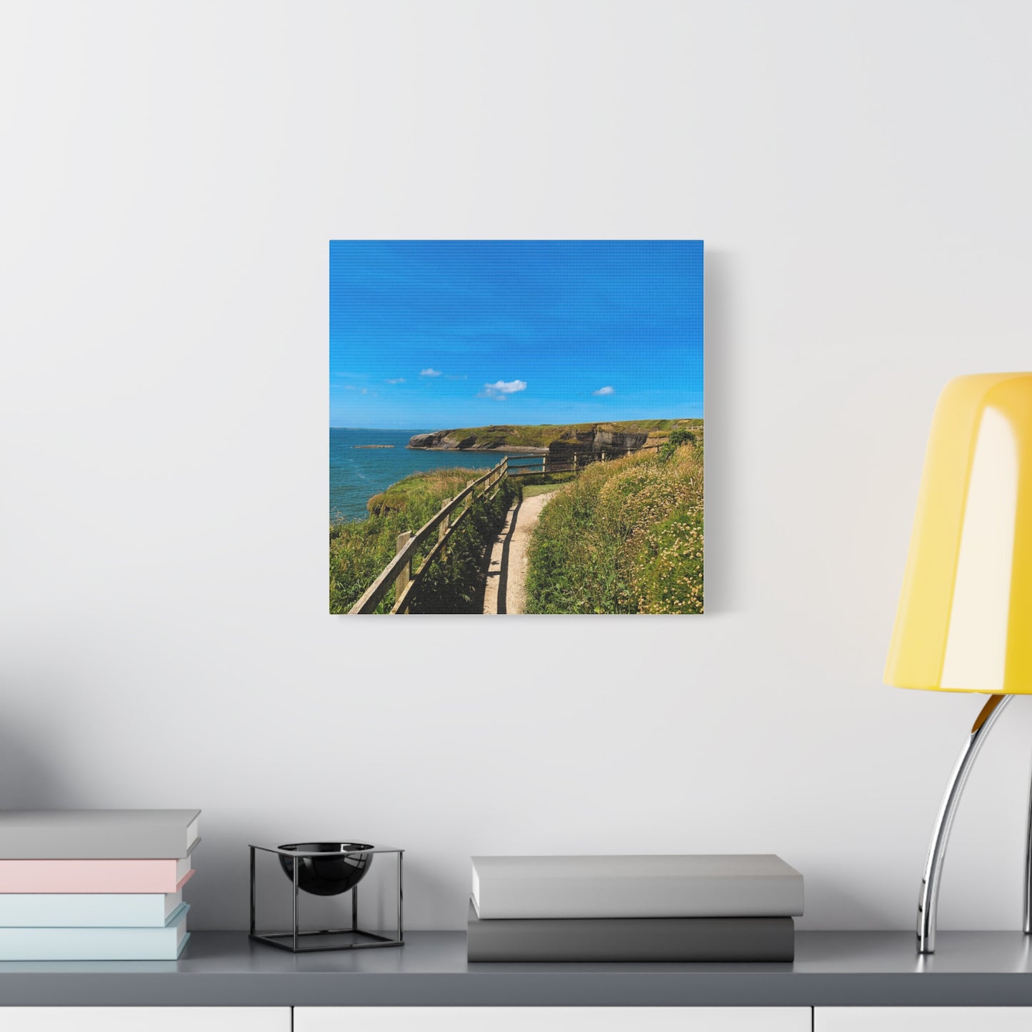 Sunny Walk In Ballybunion Matte Canvas, Stretched, 1.25"