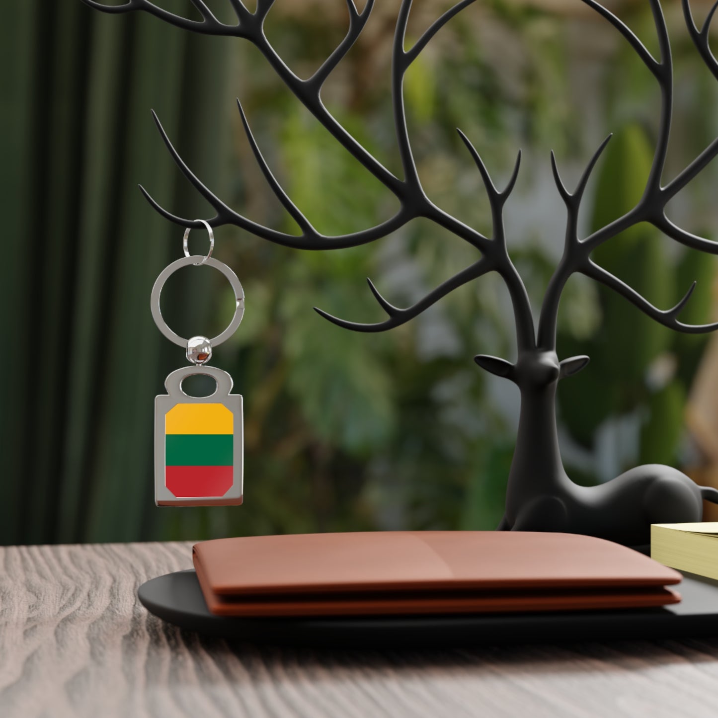 Lithuanian Flag Photo Keyring - Personalized Metal Keychain