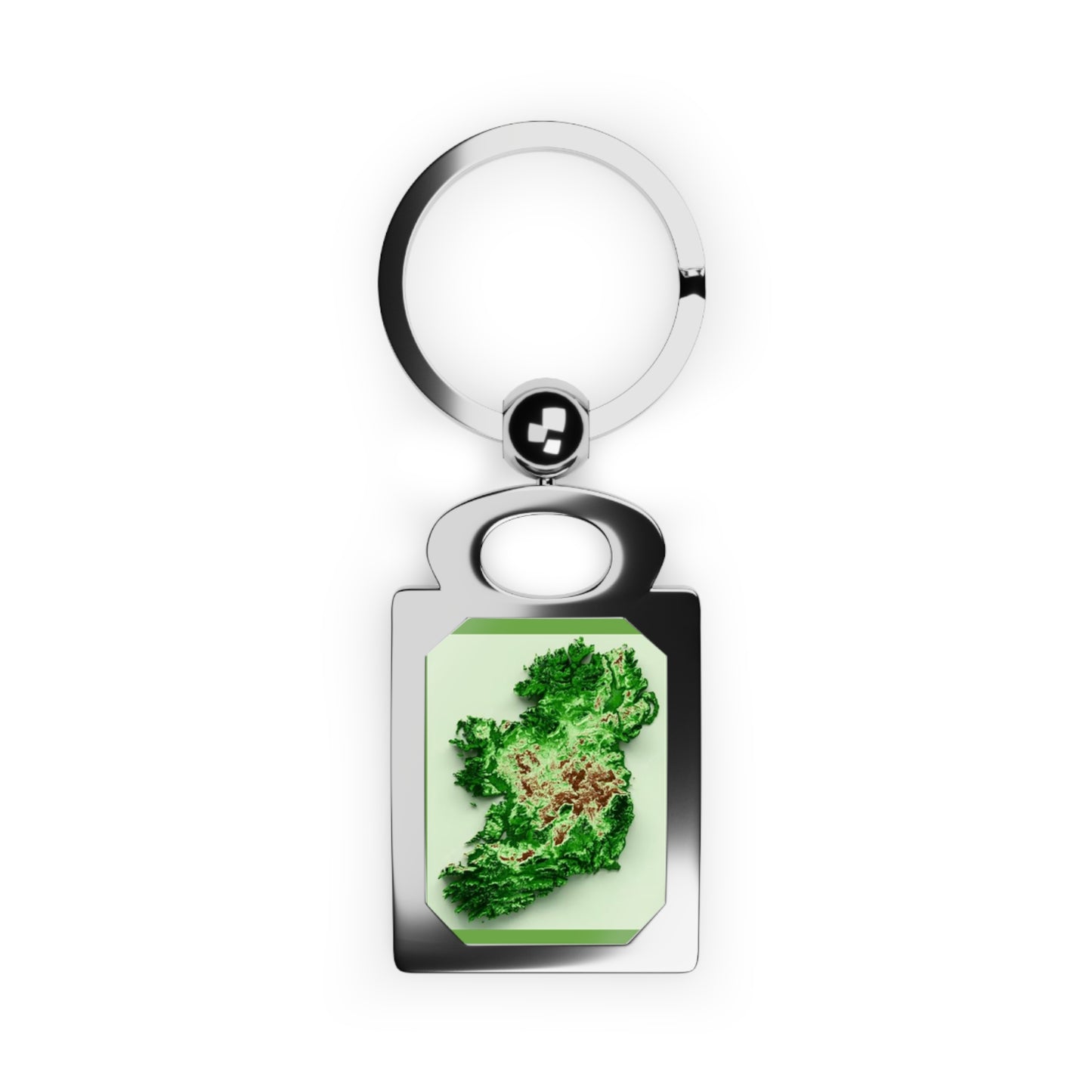 Eire Green Rectangle Photo Keyring