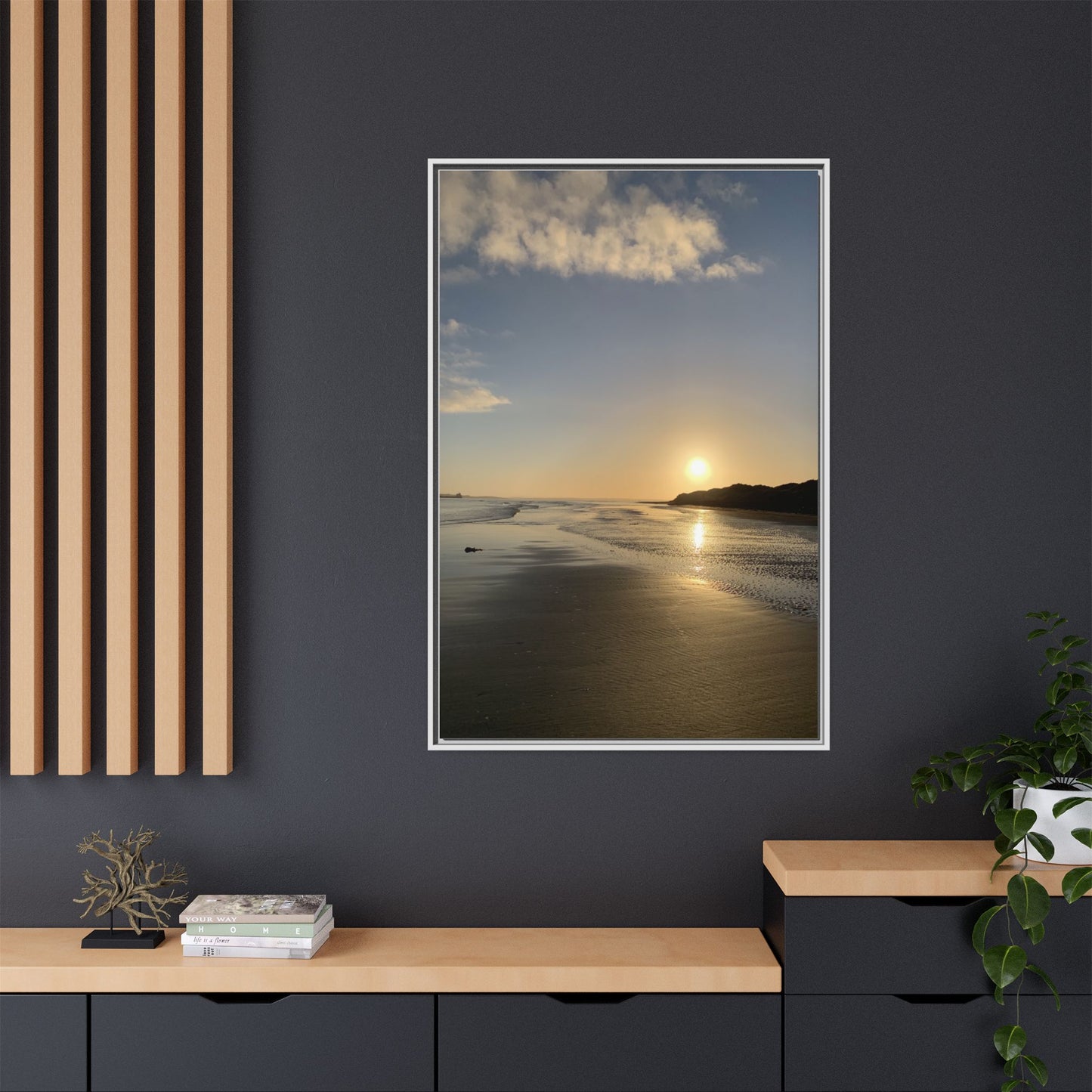 Sunset Matte Canvas, Framed (Multi-color)