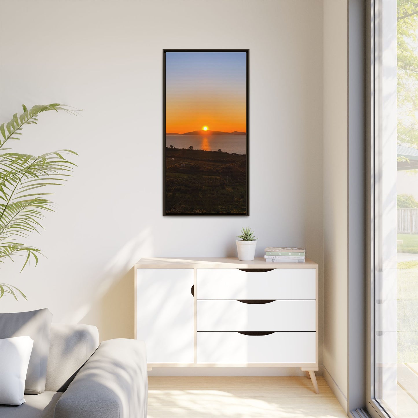 Sunset Ring Of Kerry Matte Canvas, Framed (Multi-color)