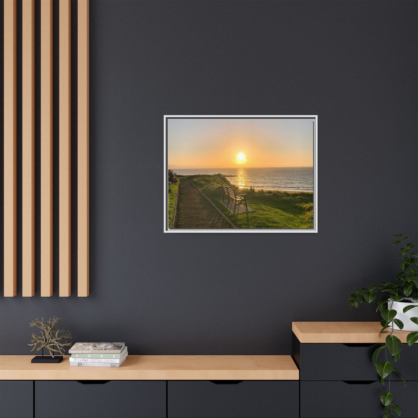 Sunset in Ballybunion 2 Matte Canvas, Framed (Multi-color)