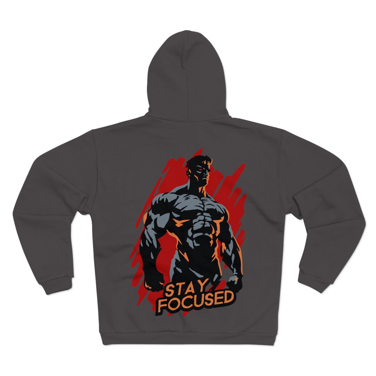 Stay Focused Graphic Unisex Hooded Zip Sweatshirt
