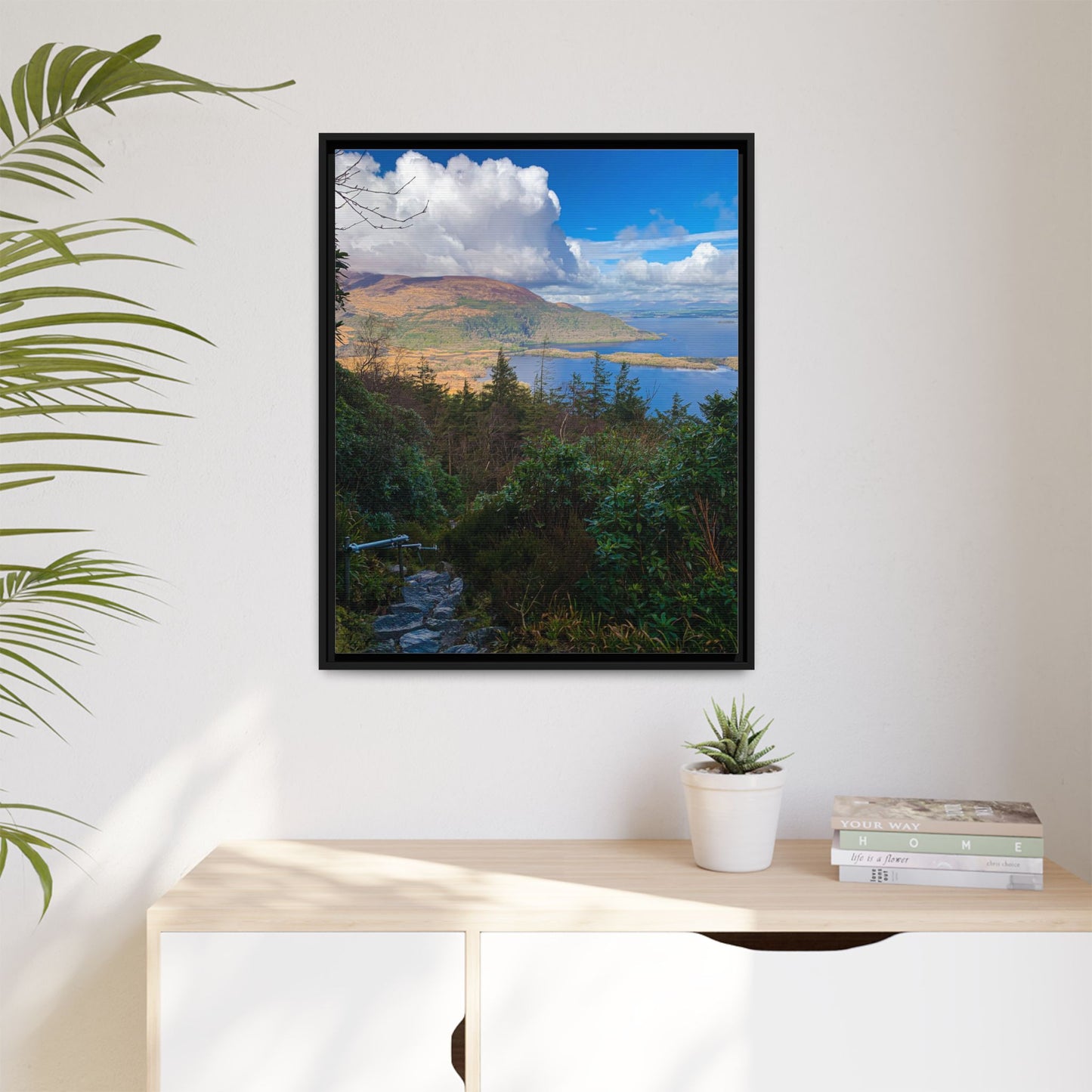 Torc Trail Stairs Matte Canvas, Framed (Multi-color)