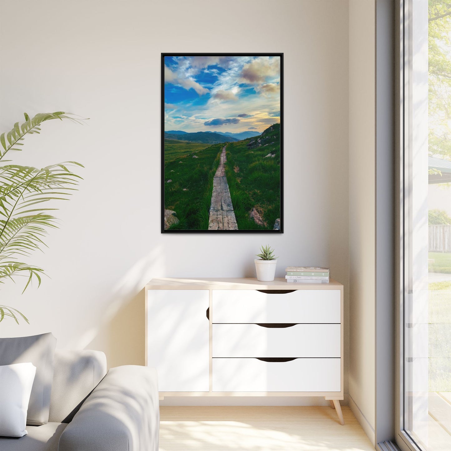 Torc Mountain Trail Matte Canvas, Framed (Multi-color)