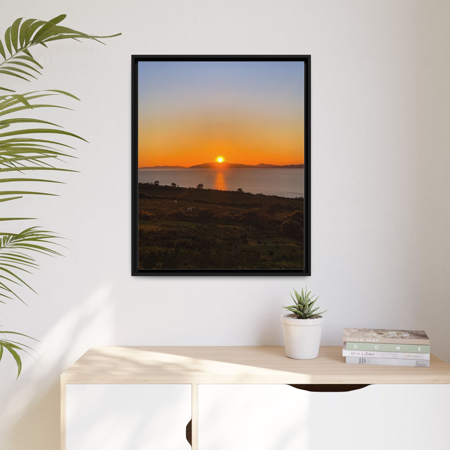 Sunset Ring Of Kerry Matte Canvas, Framed (Multi-color)