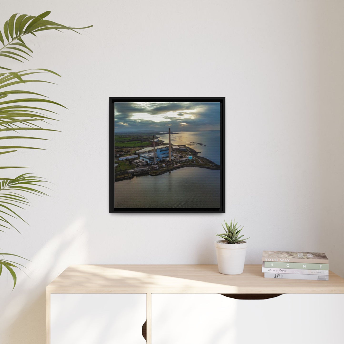 Target Power Station Matte Canvas, Framed (Multi-color)