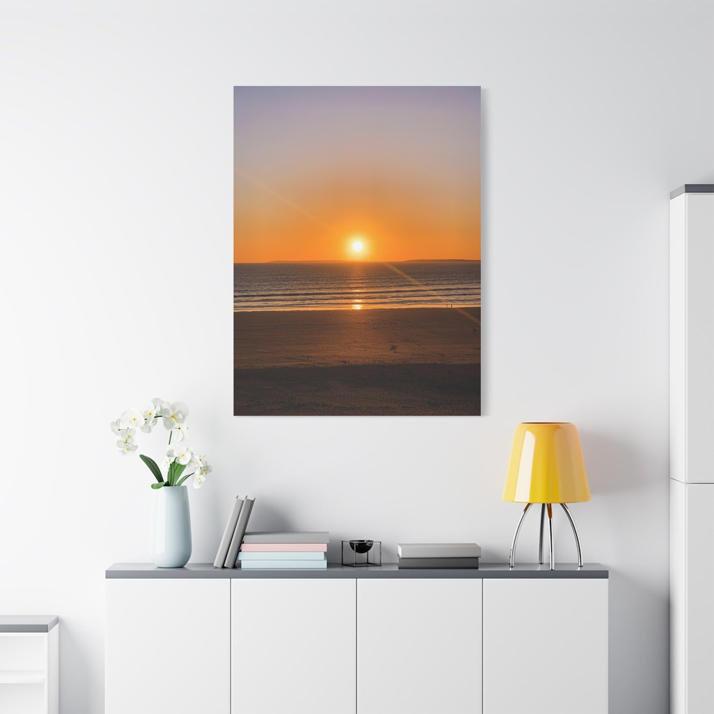 Sunset in ocean Matte Canvas, Stretched, 1.25"