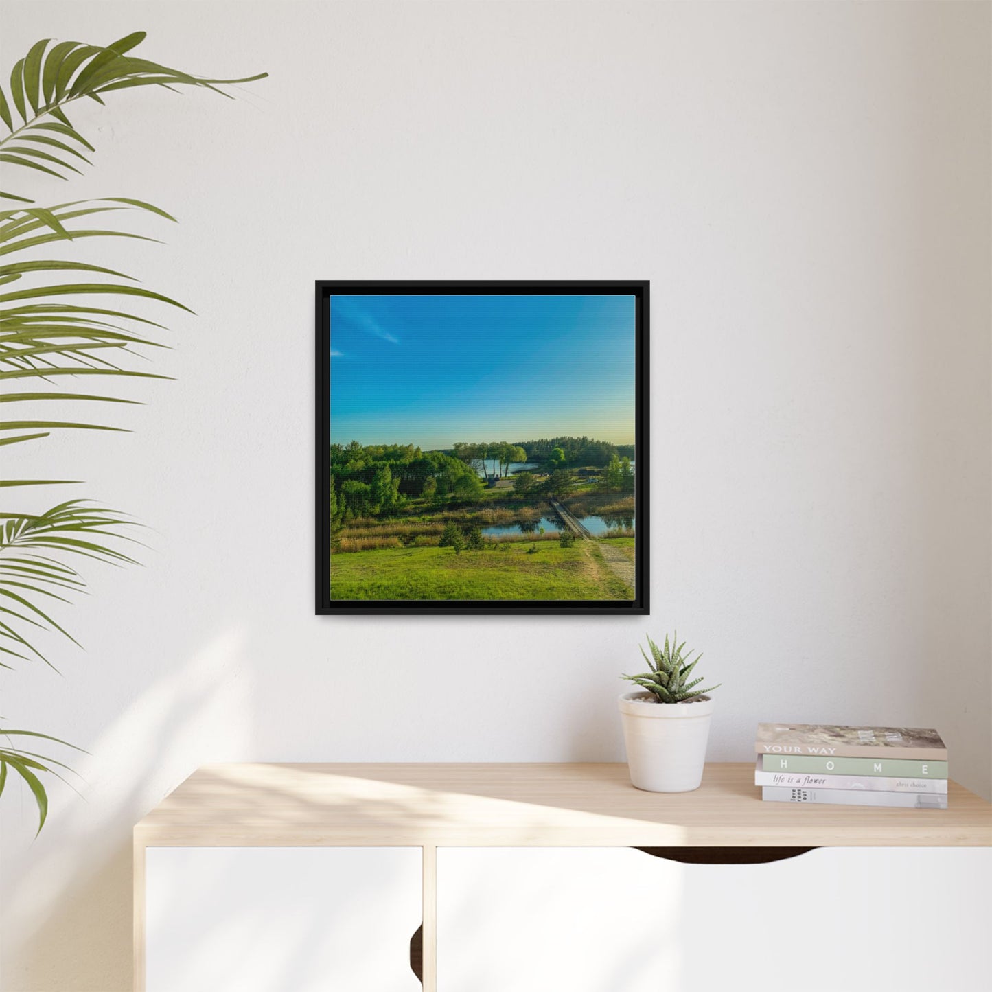 Zageres Lake Matte Canvas, Framed (Multi-color)