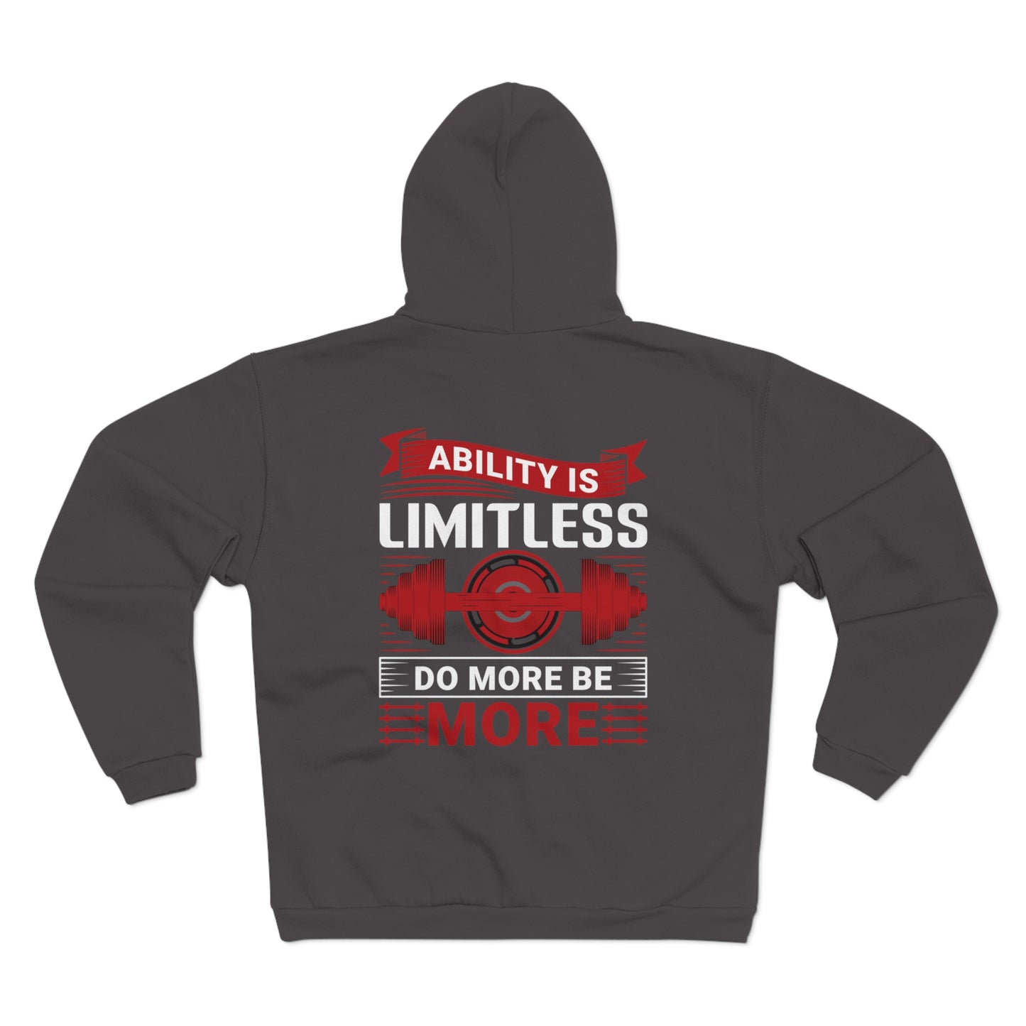 Limitless Strength Unisex Hooded Zip Sweatshirt - Motivational Fitness Wear