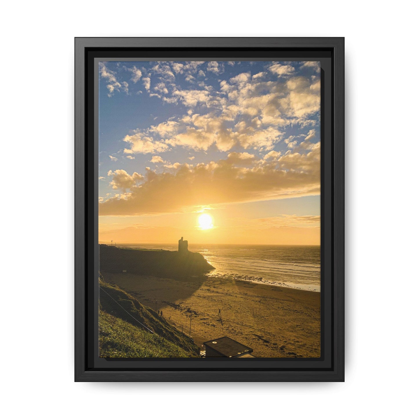 Ballybunion Sunset Castle Matte Canvas, Framed (Multi-color)