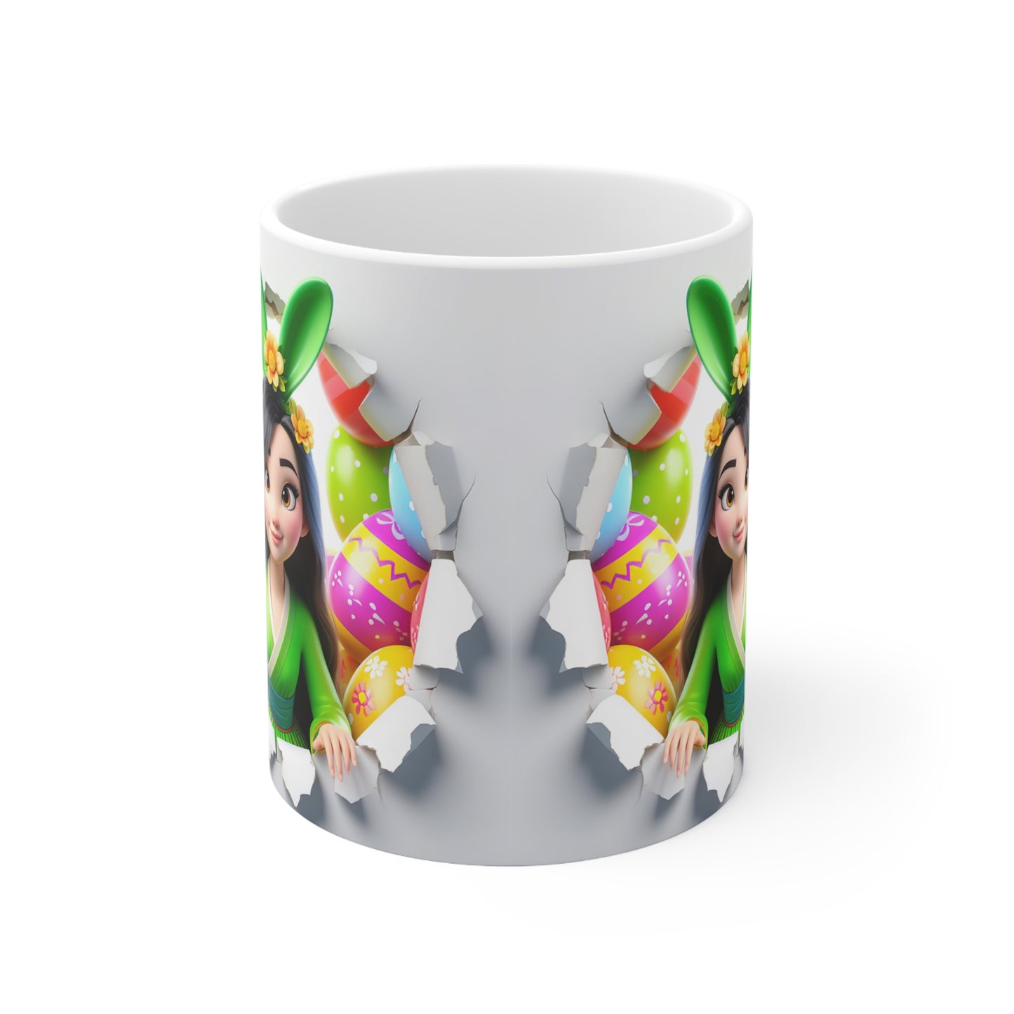 Easter Bunny Ceramic Coffee Cup - Fun 11oz & 15oz Mugs for Holiday Celebrations
