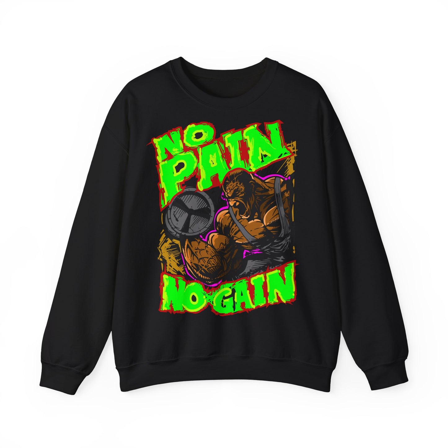 No Pain No Gain Unisex Heavy Blend™ Crewneck Sweatshirt - Perfect for Gym & Fitness Enthusiasts