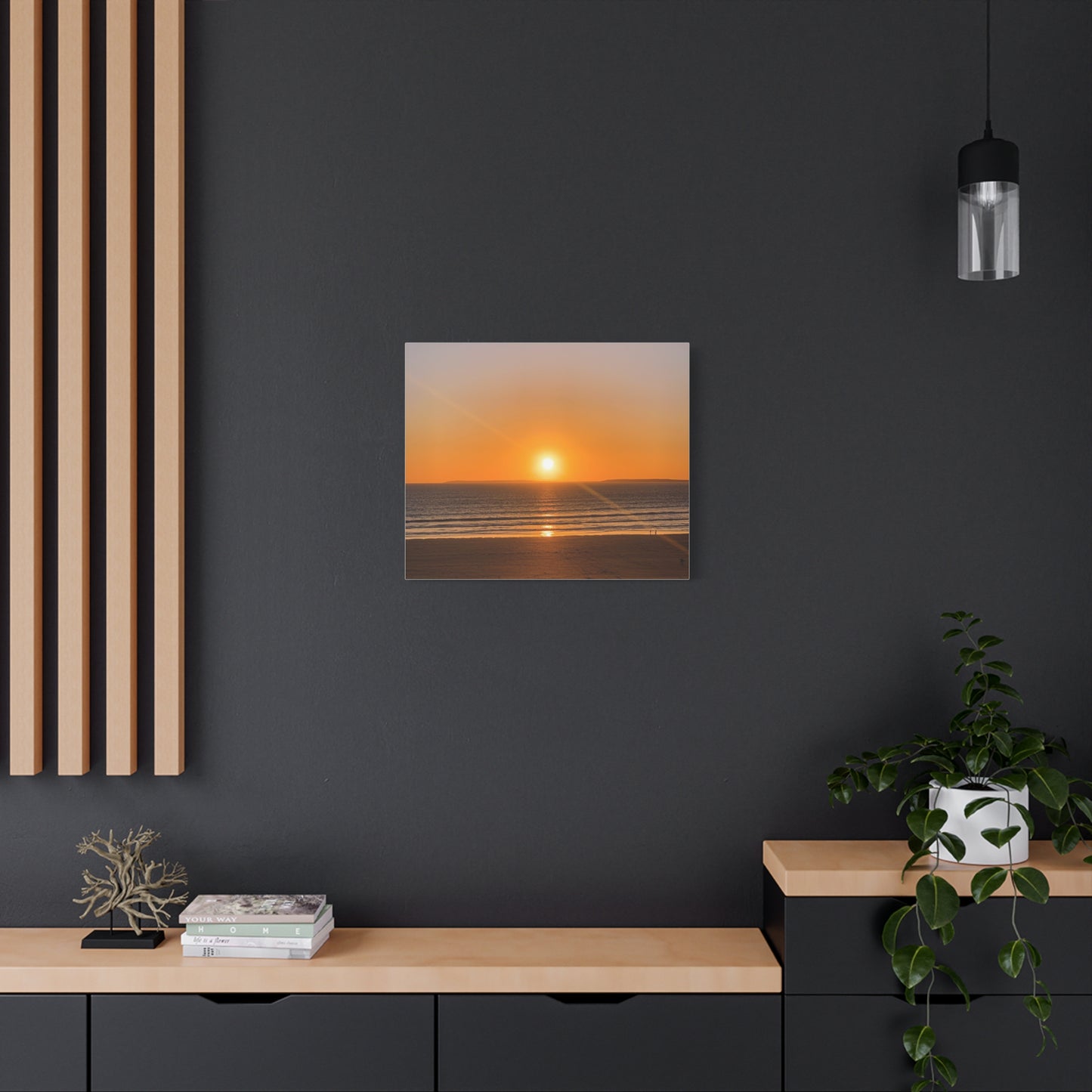 Sunset in ocean Matte Canvas, Stretched, 1.25"