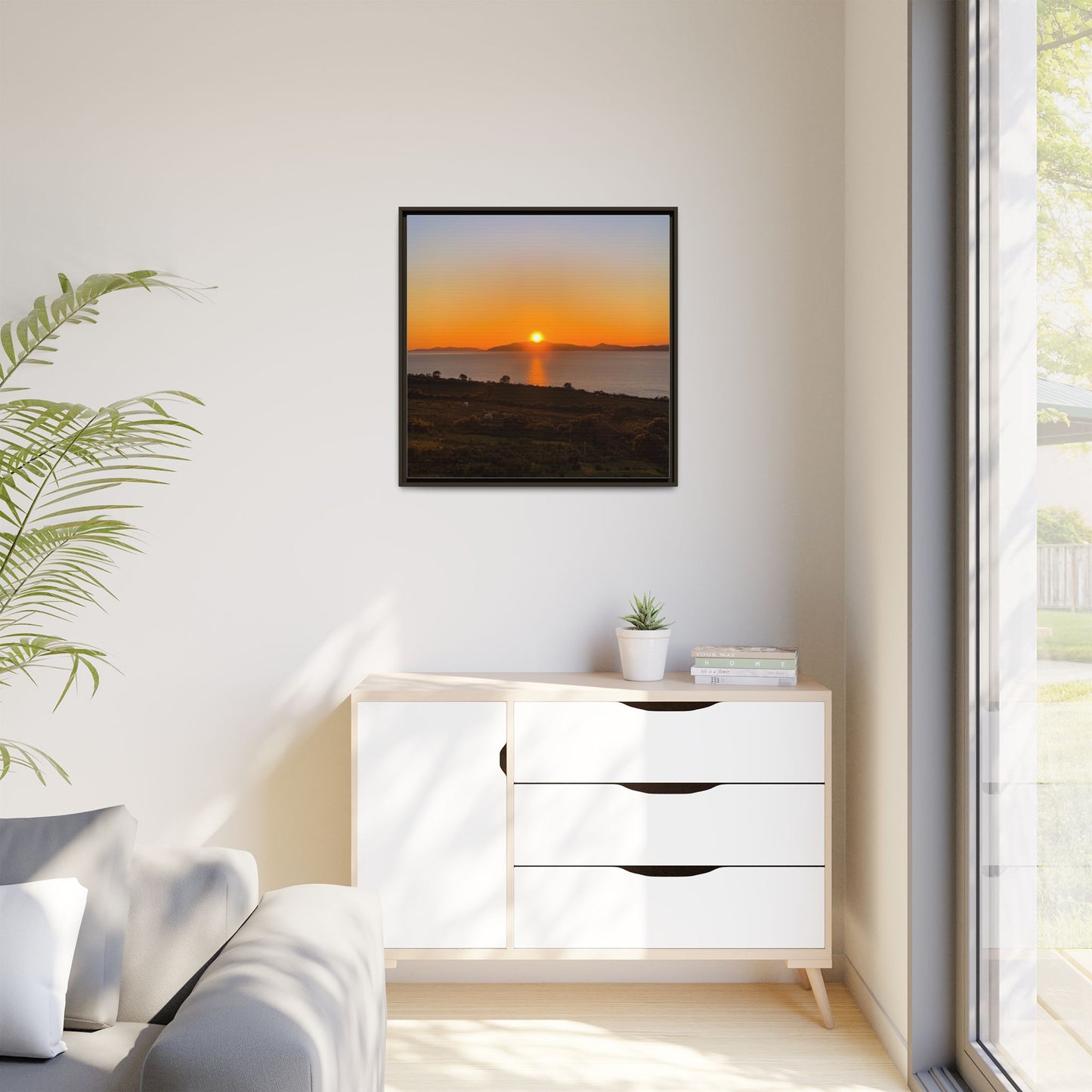 Sunset Ring Of Kerry Matte Canvas, Framed (Multi-color)