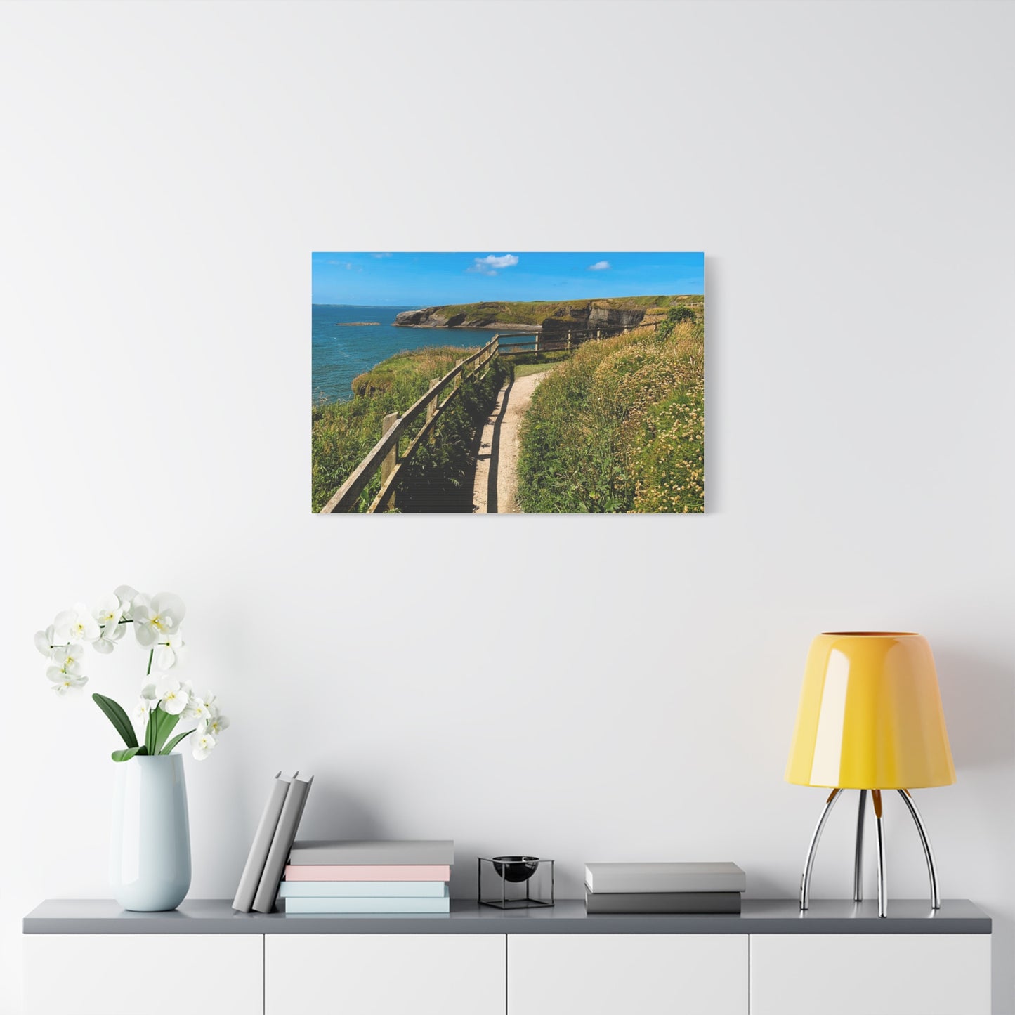 Sunny Walk In Ballybunion Matte Canvas, Stretched, 1.25"