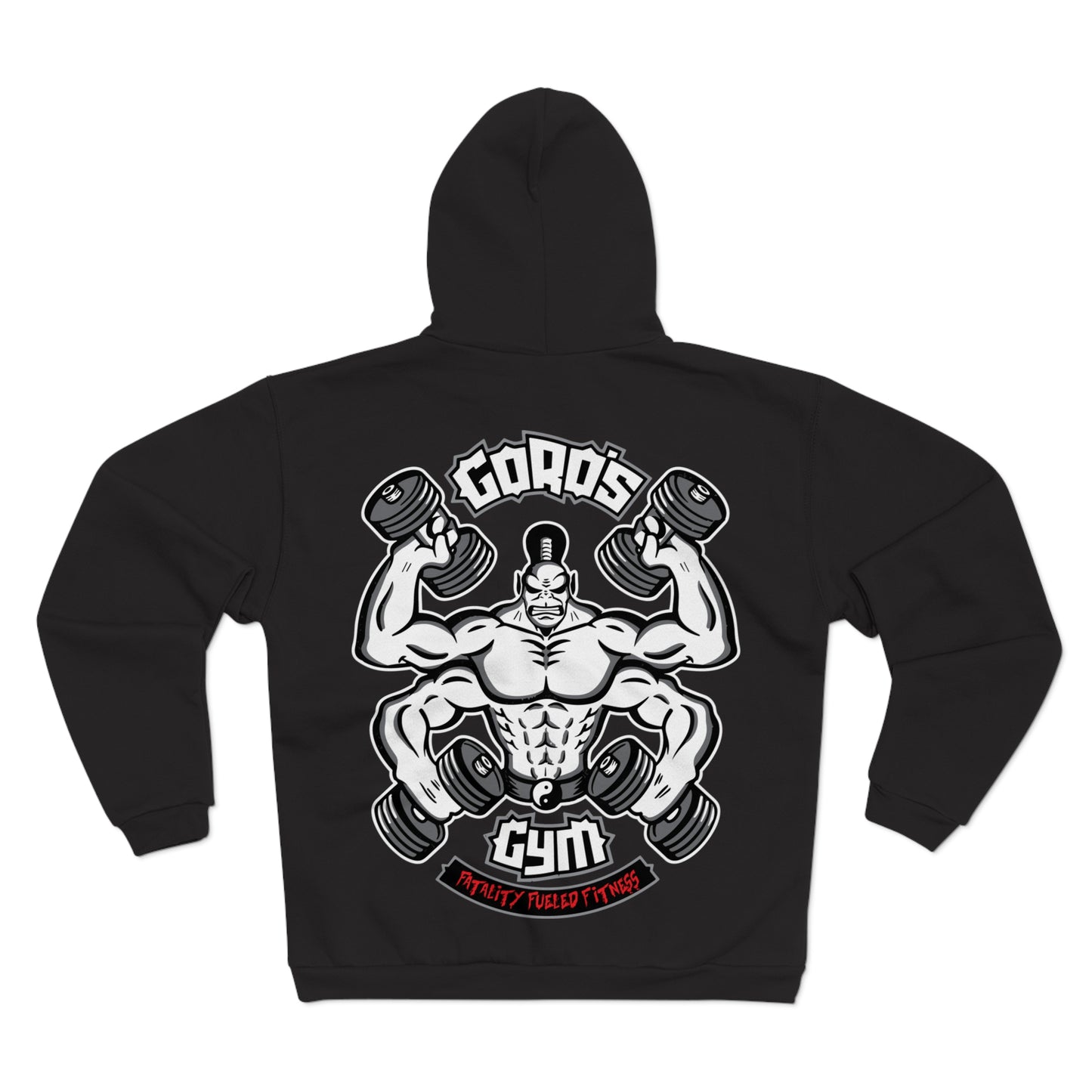Muscle Gym Hoodie - Unisex Hooded Zip Sweatshirt for Fitness Enthusiasts