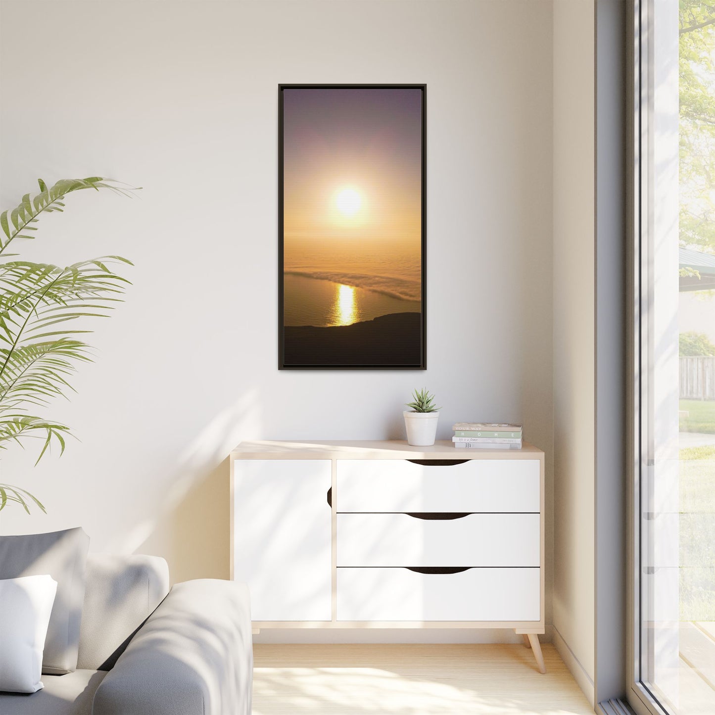 Sunset on Mount Brandon Matte Canvas, Framed (Multi-color)