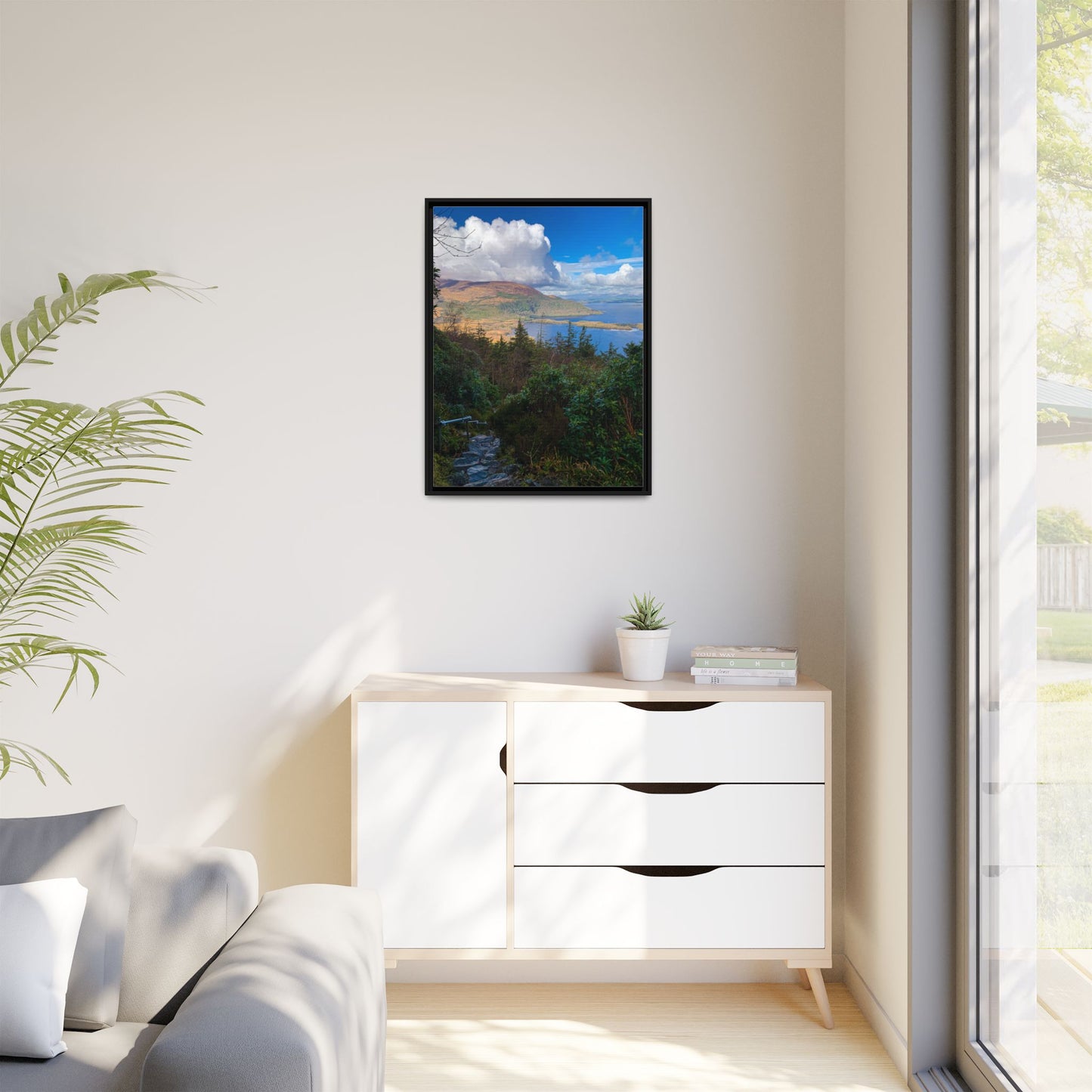 Torc Trail Stairs Matte Canvas, Framed (Multi-color)