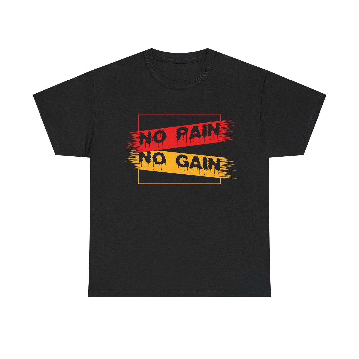 Motivational Unisex Heavy Cotton Tee - "No Pain No Gain" Workout Shirt