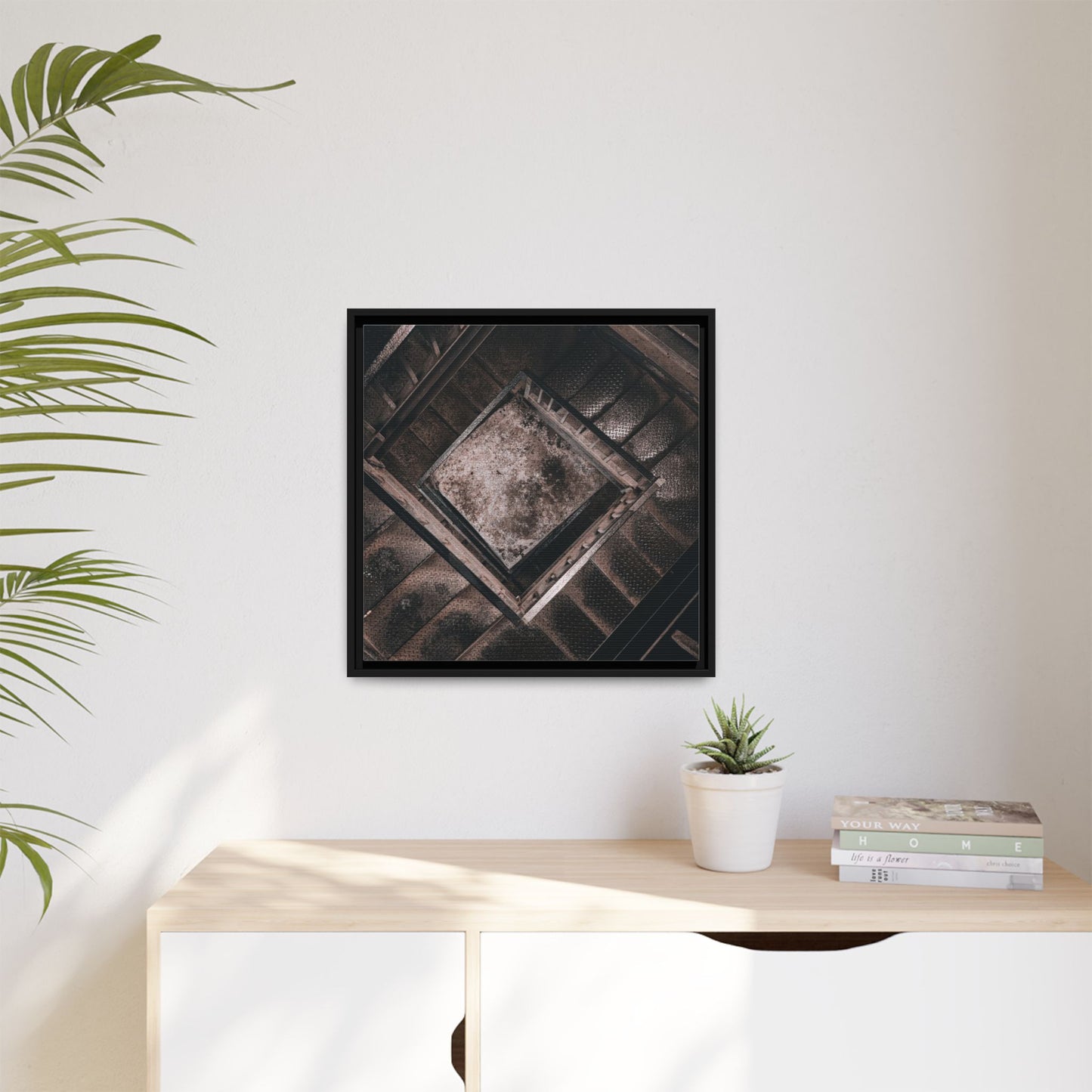 Stairs To Demon World Matte Canvas, Framed (Multi-color)