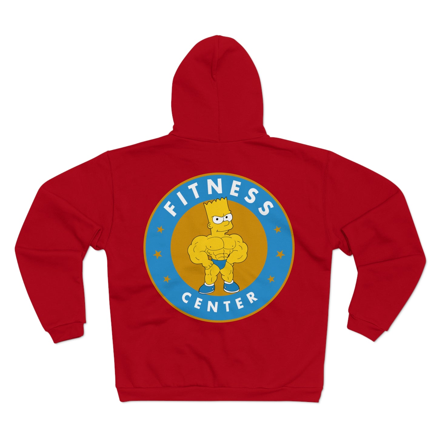 Fitness Center Bart Simpson Unisex Hooded Zip Sweatshirt