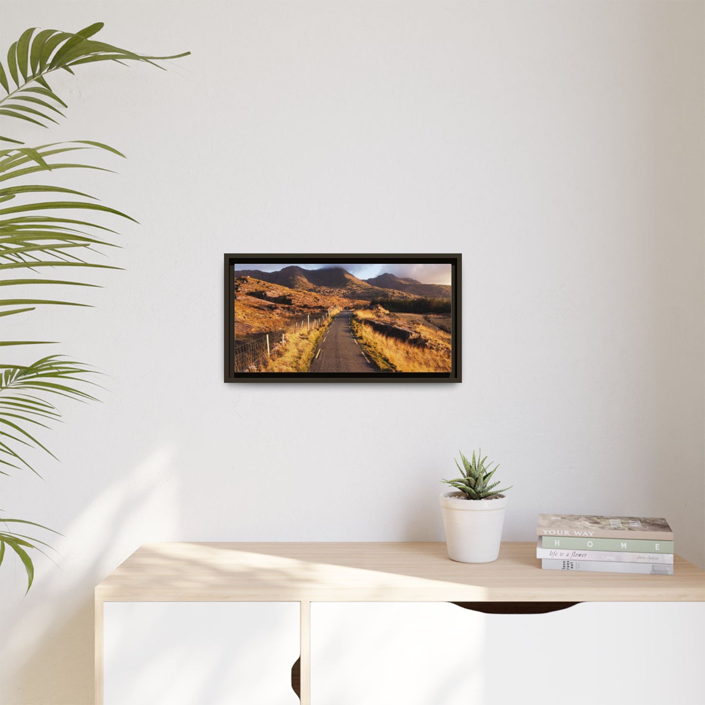 Sunset Road Matte Canvas, Framed (Multi-color)