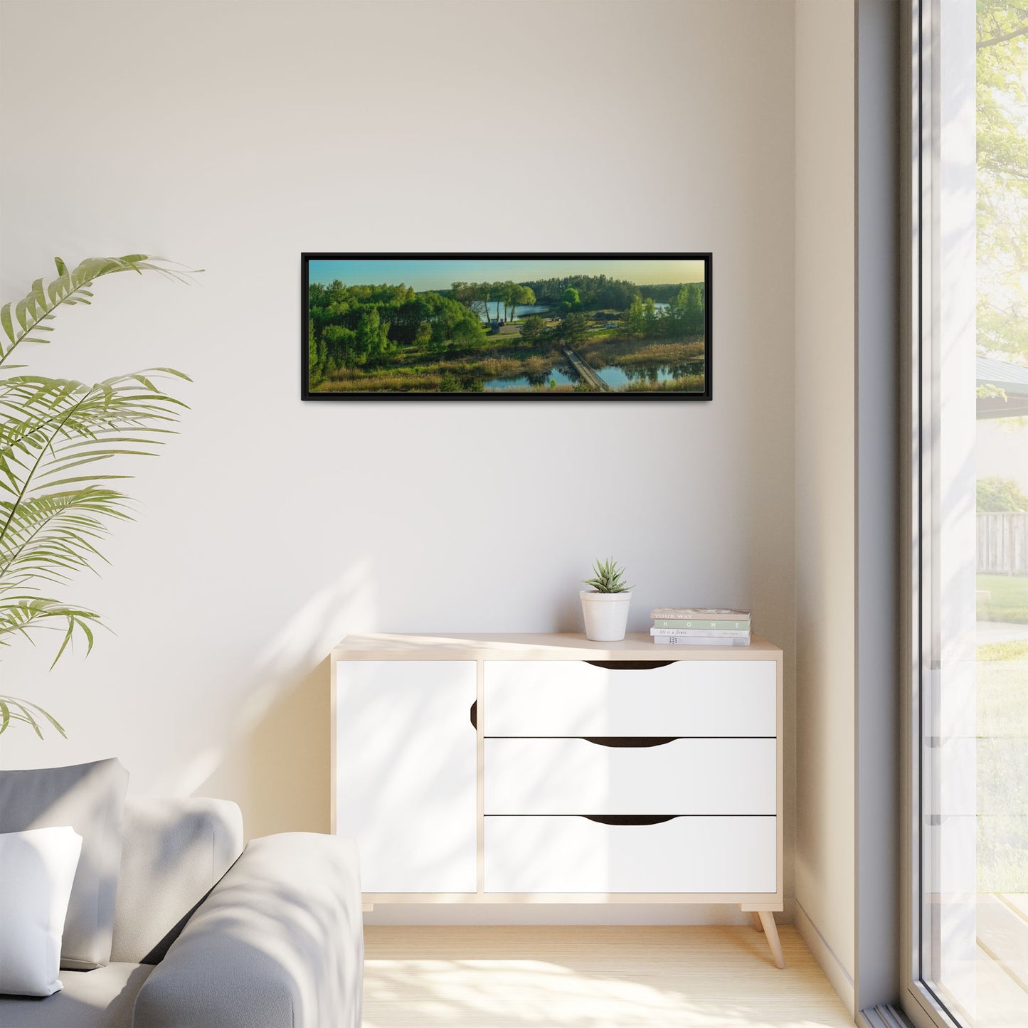 Zageres Lake Matte Canvas, Framed (Multi-color)
