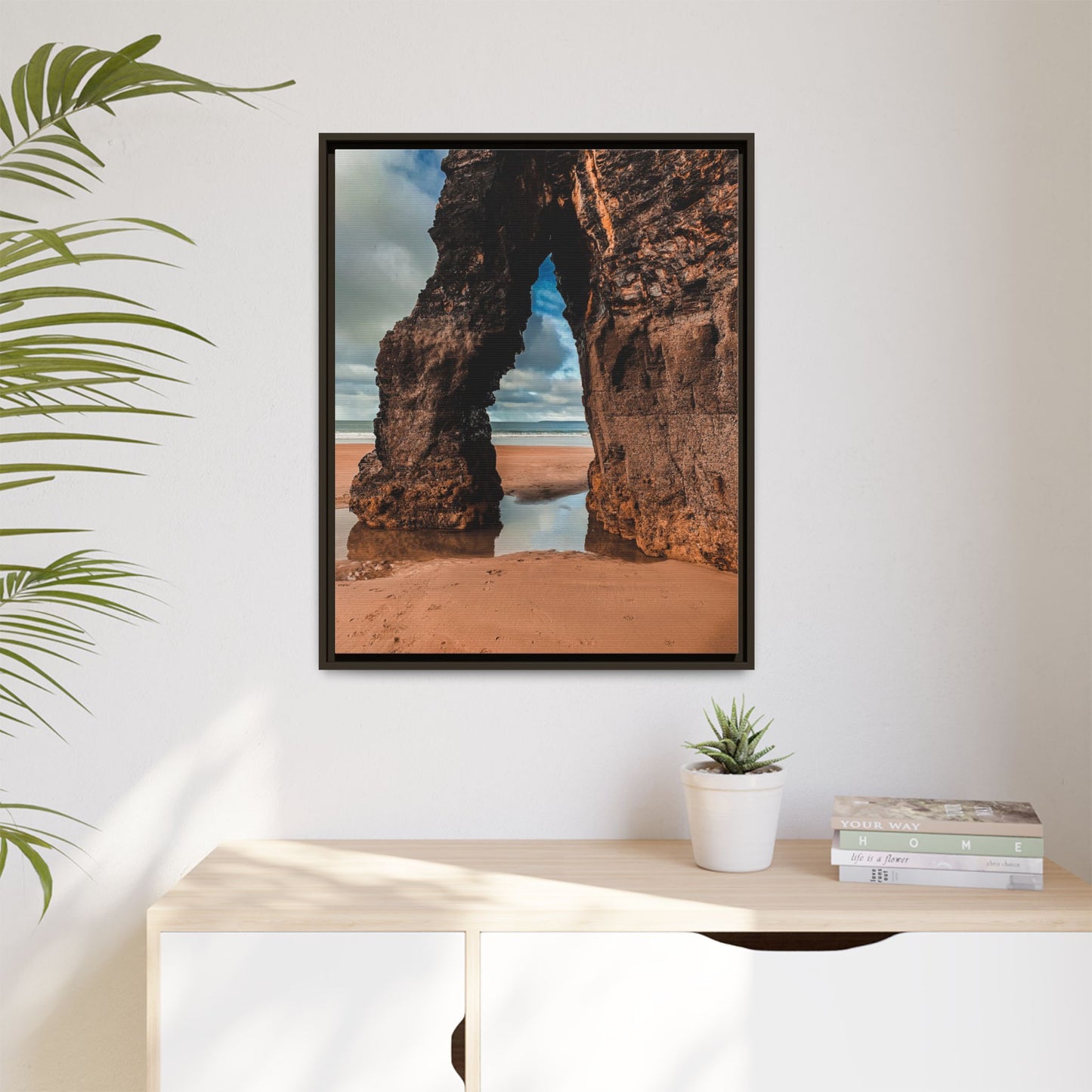 Ballybunion Cliff Matte Canvas, Framed (Multi-color)