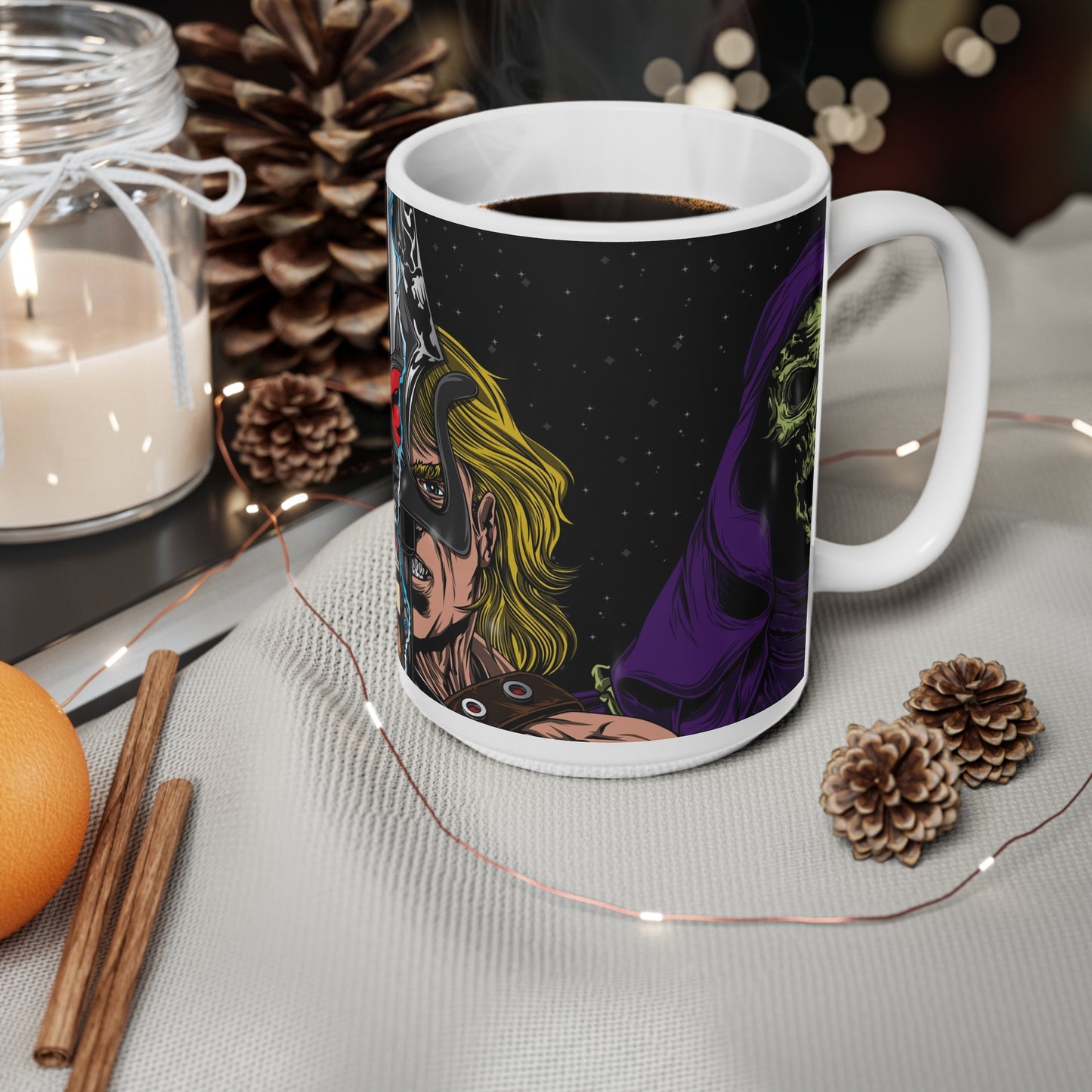 Epic Battle Ceramic Coffee Mug - 11oz & 15oz | Perfect for Warrior Enthusiasts & Gift for Comic Fans