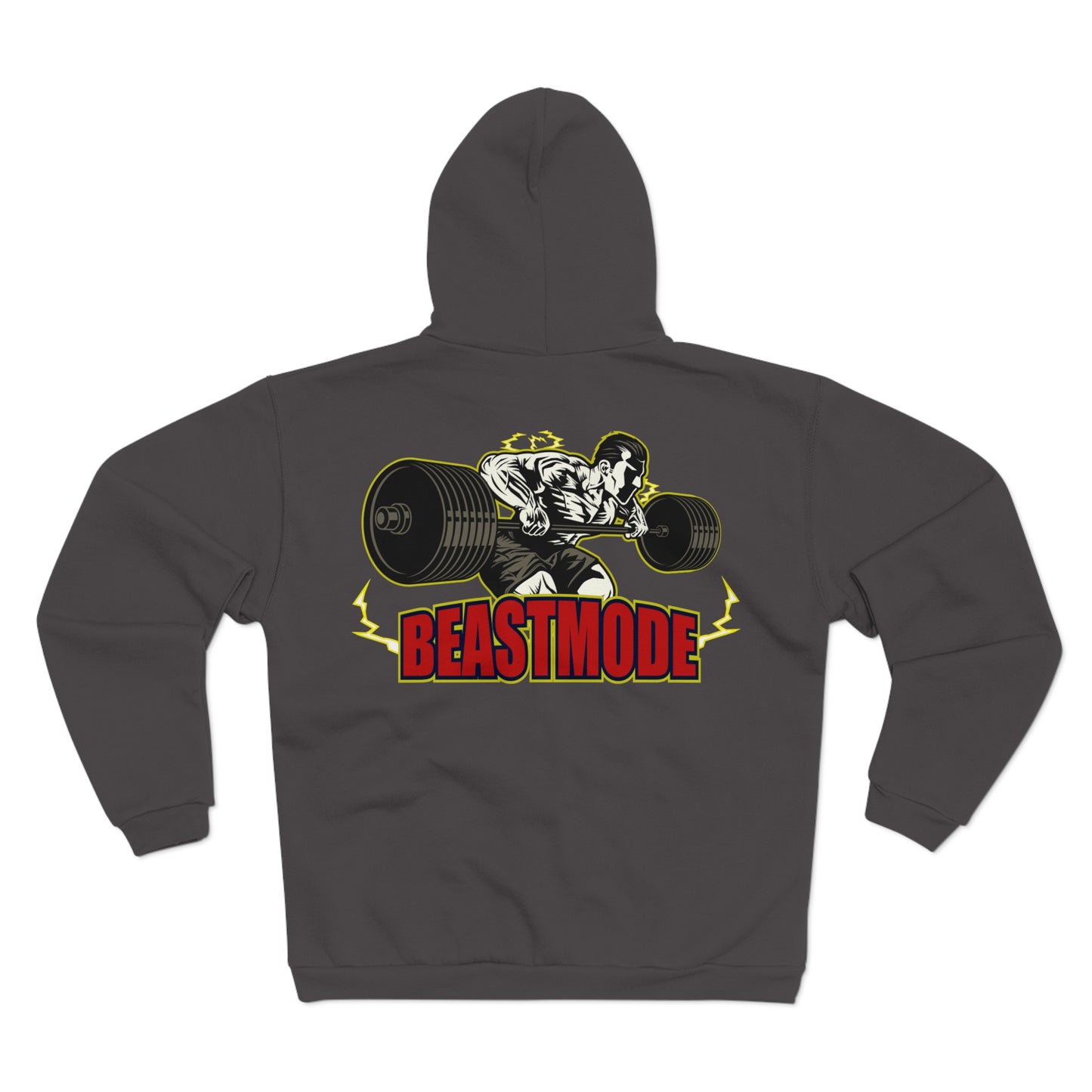 Beast Mode Unisex Hooded Zip Sweatshirt - Perfect for Gym Enthusiasts