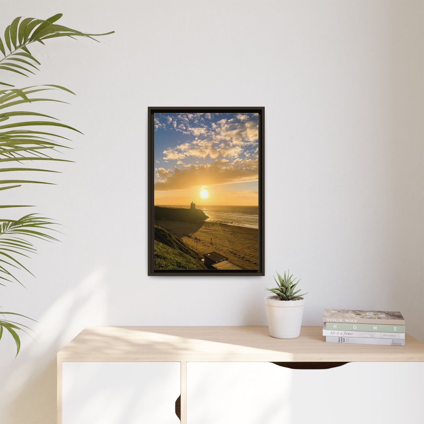 Ballybunion Sunset Castle Matte Canvas, Framed (Multi-color)