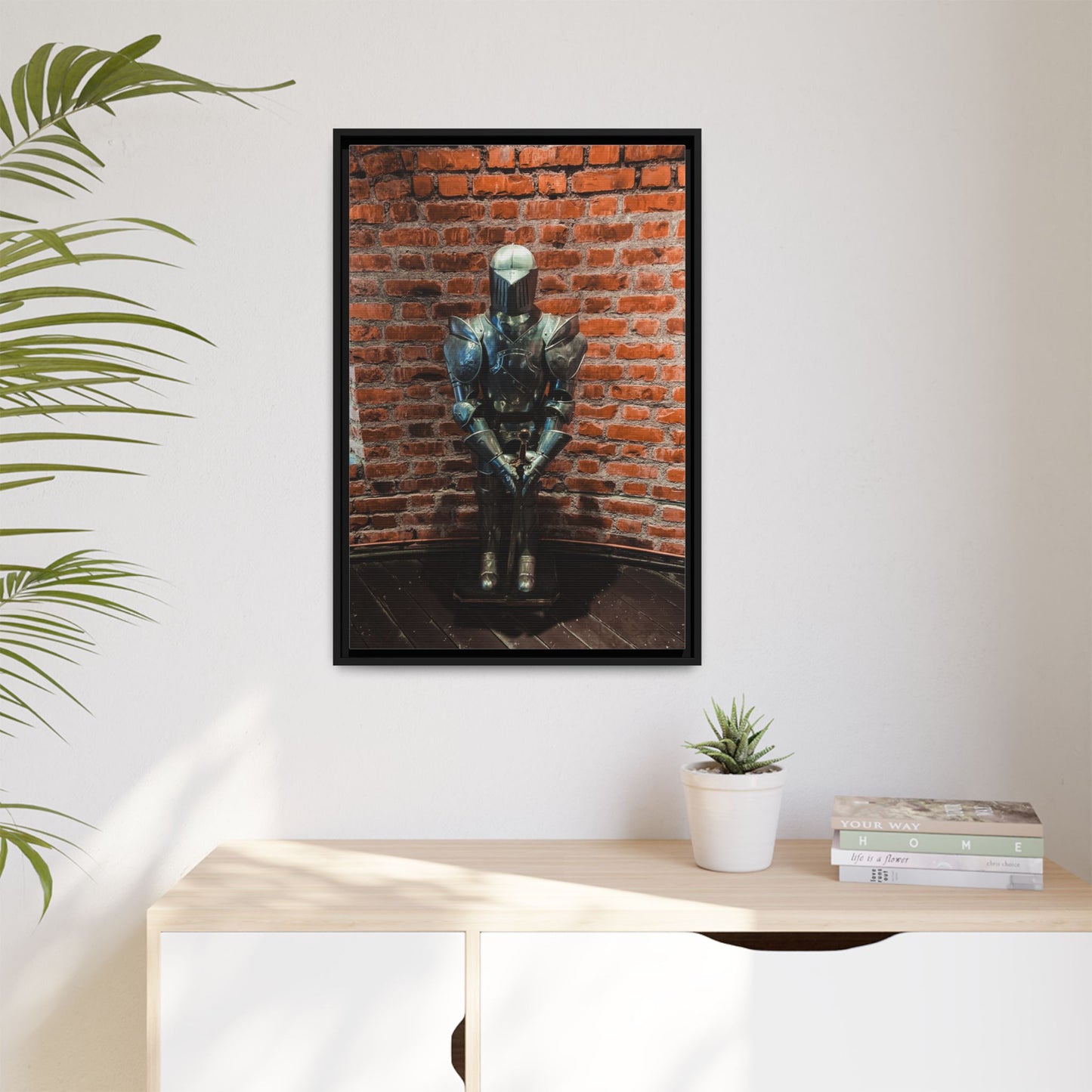 Steel Armour Medieval Age Lithuania Matte Canvas, Framed (Multi-color)