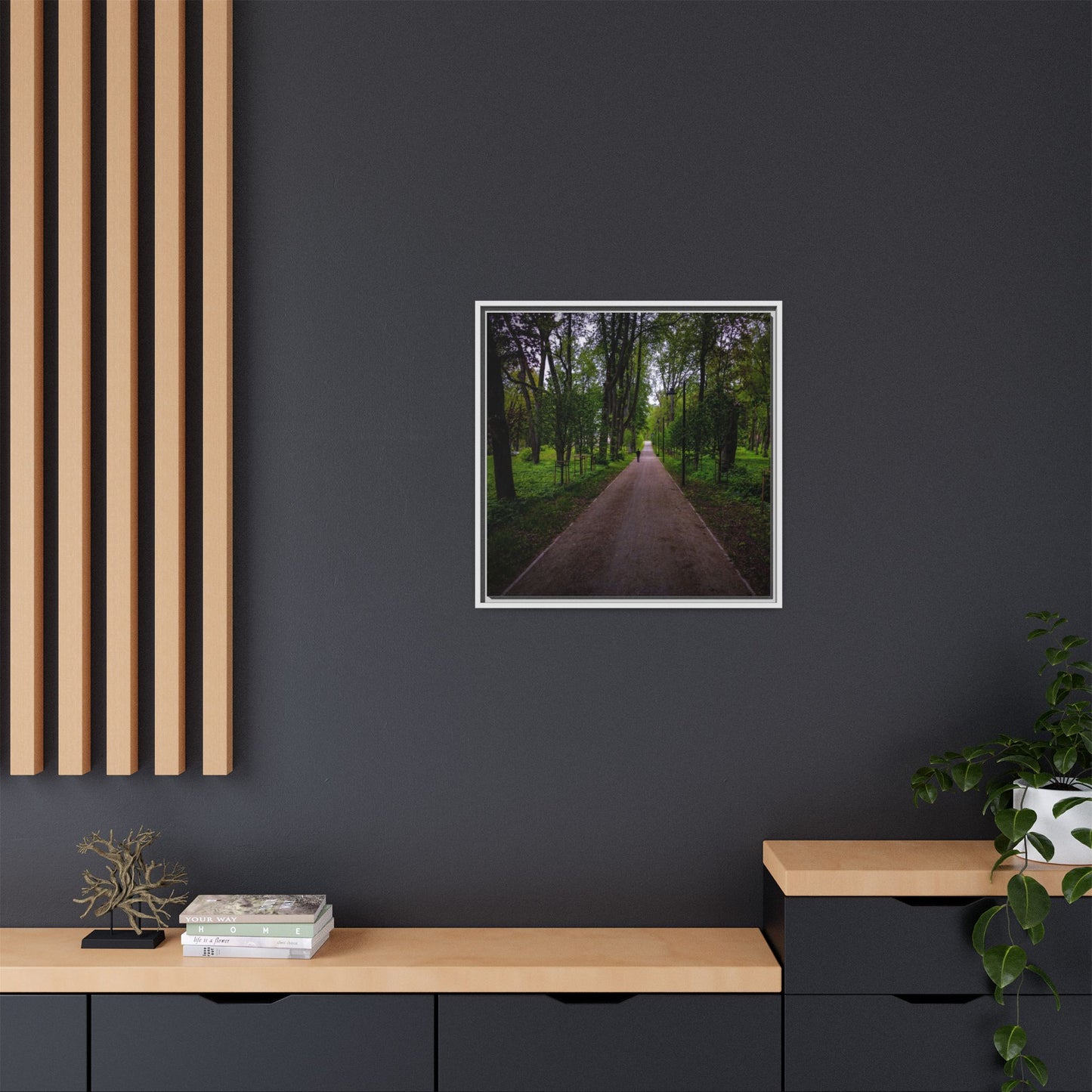 Zagares Park Matte Canvas, Framed (Multi-color)