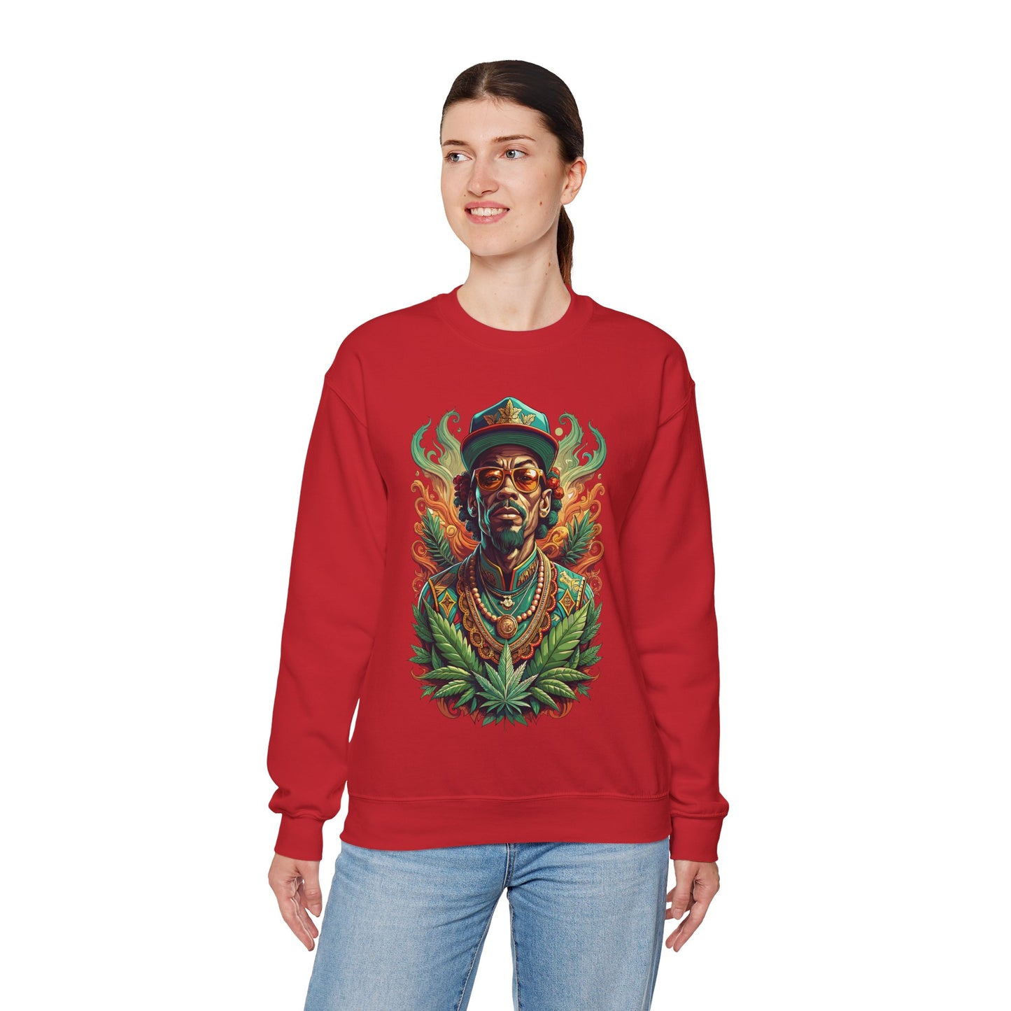 Reggae Lion — Rasta Portrait Graphic Sweatshirt