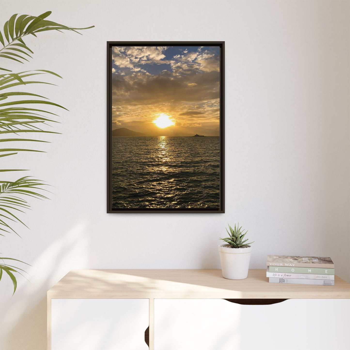 Sunset in Fenit Matte Canvas, Framed (Multi-color)
