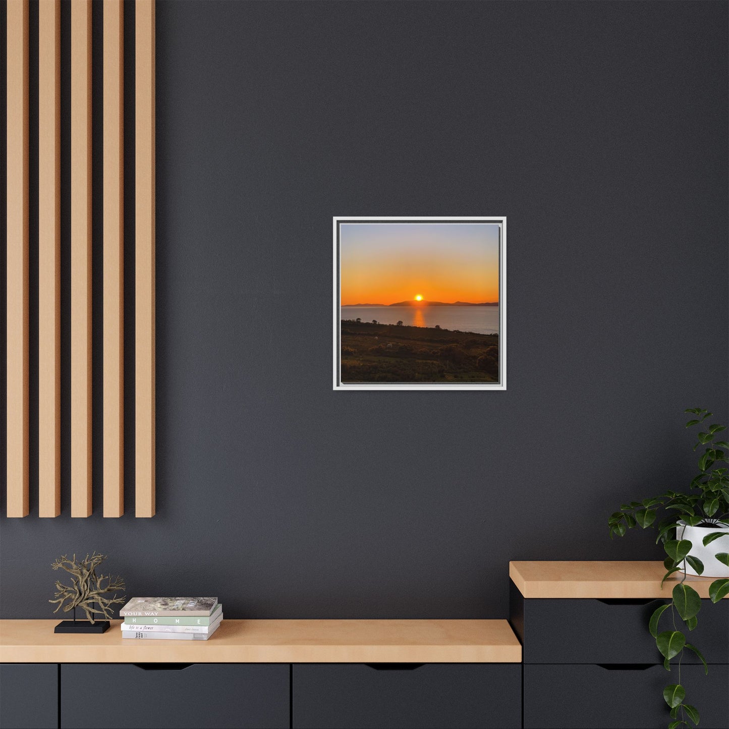 Sunset Ring Of Kerry Matte Canvas, Framed (Multi-color)