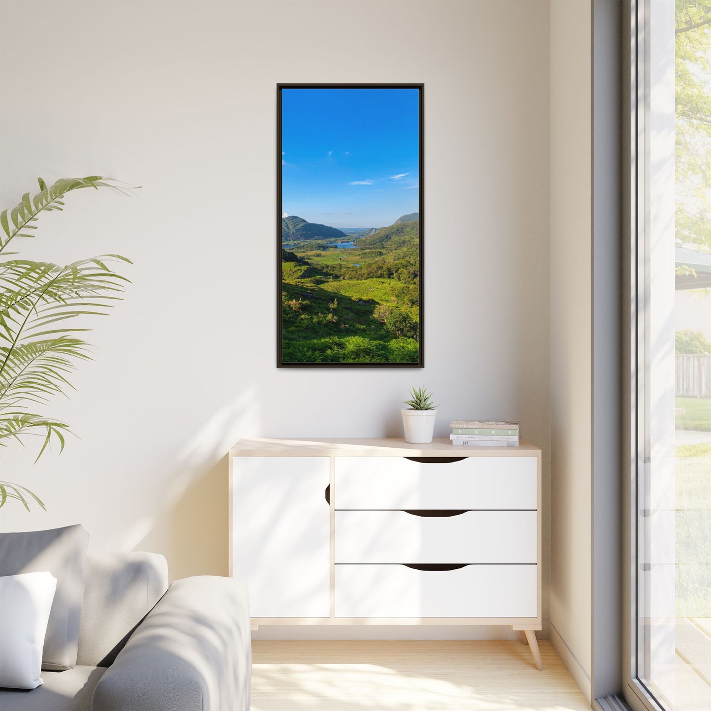 Beautiful Ladies View Matte Canvas, Framed (Multi-color)