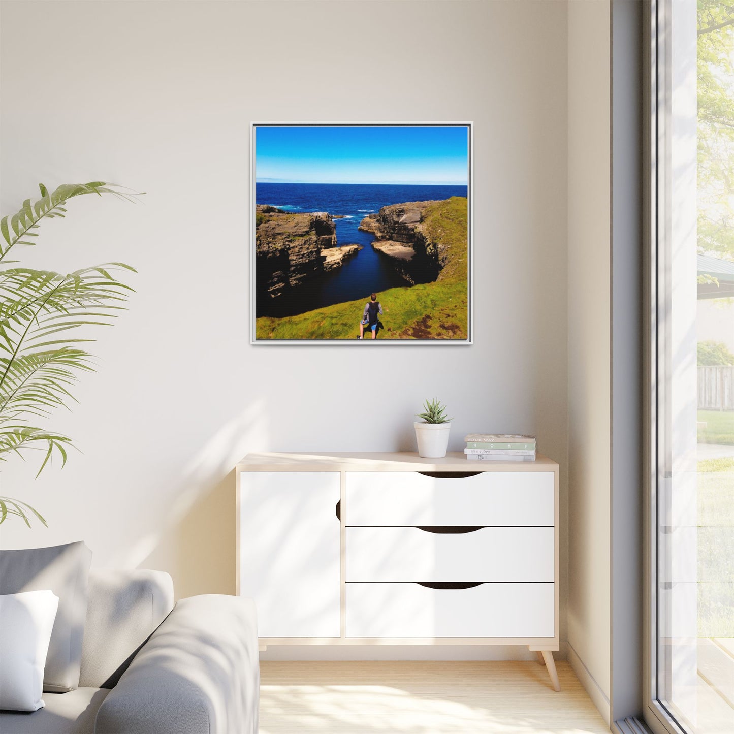 Cliffs Matte Canvas, Framed (Multi-color)