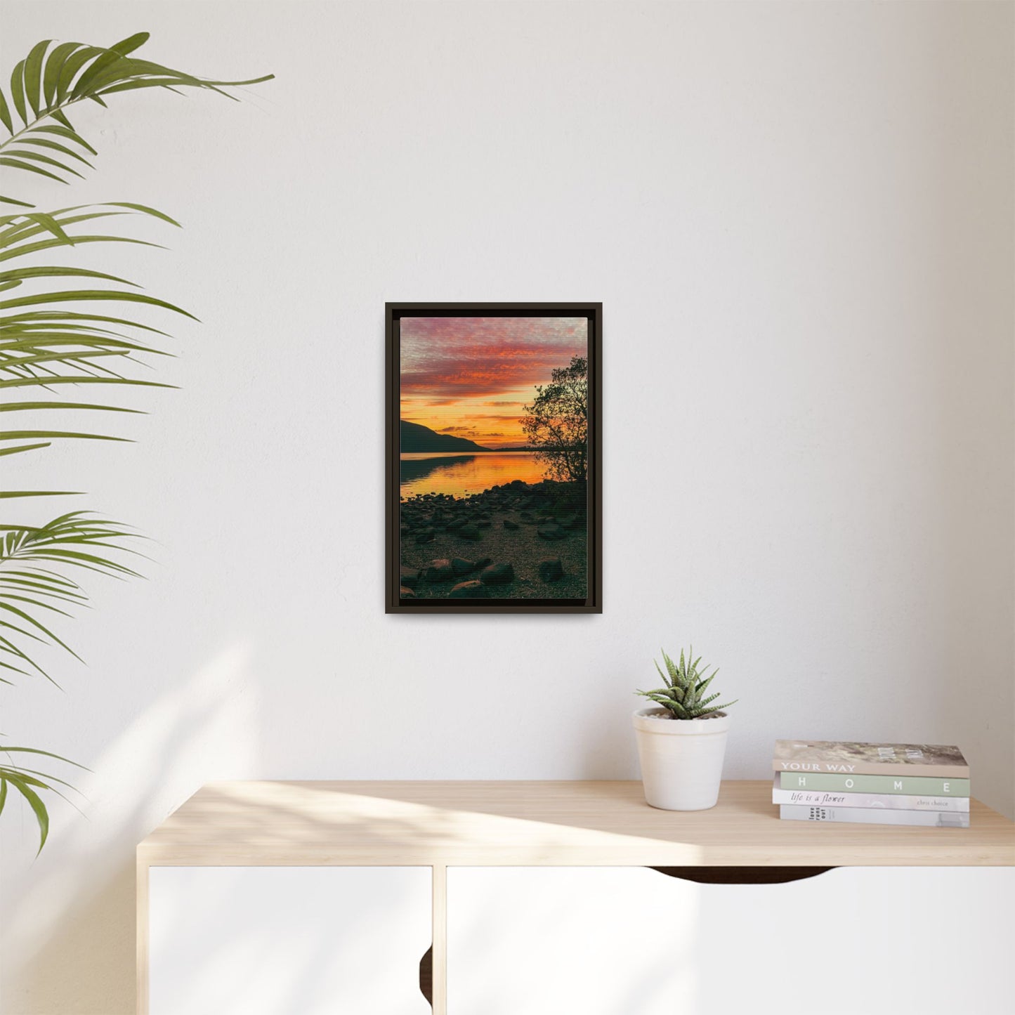 Sunset in Kerry Matte Canvas, Framed (Multi-color)