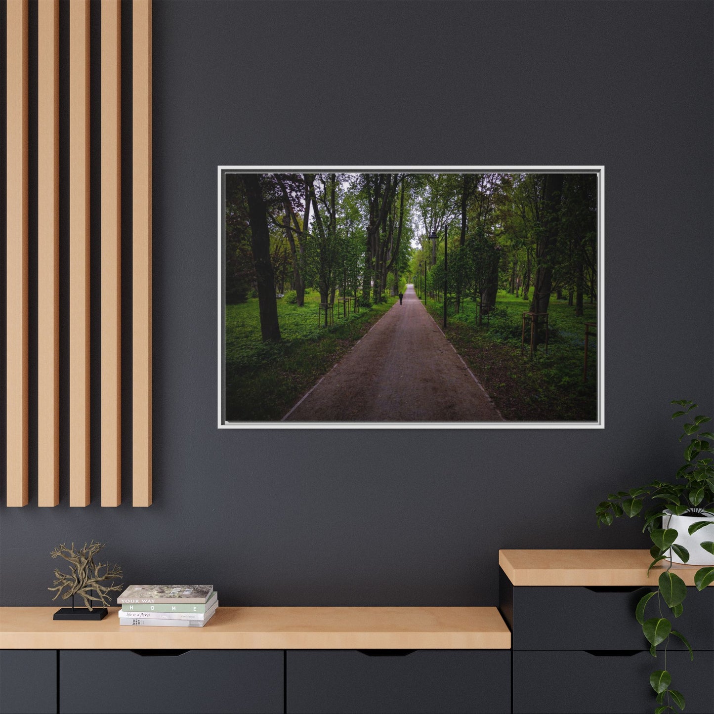 Zagares Park Matte Canvas, Framed (Multi-color)