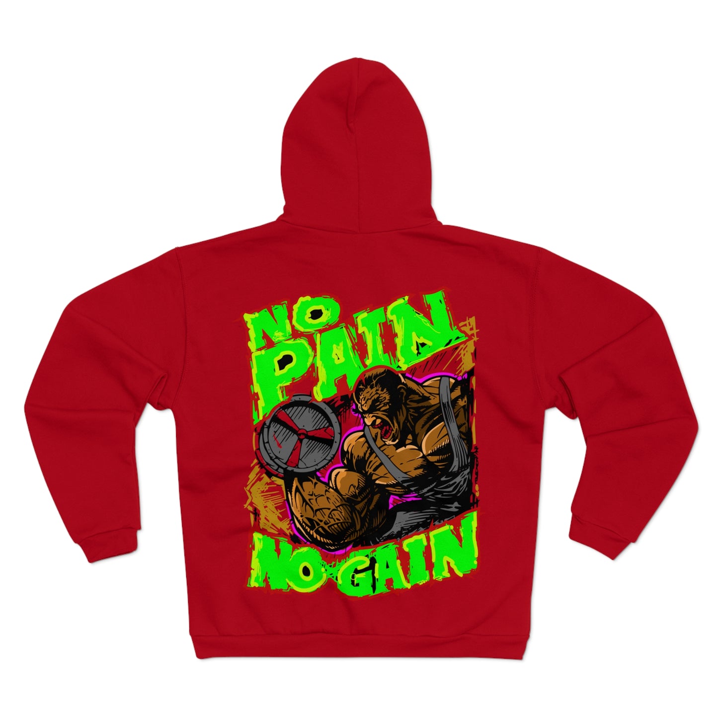 No Pain No Gain Unisex Zip Hoodie - Perfect for Gym & Fitness Enthusiasts