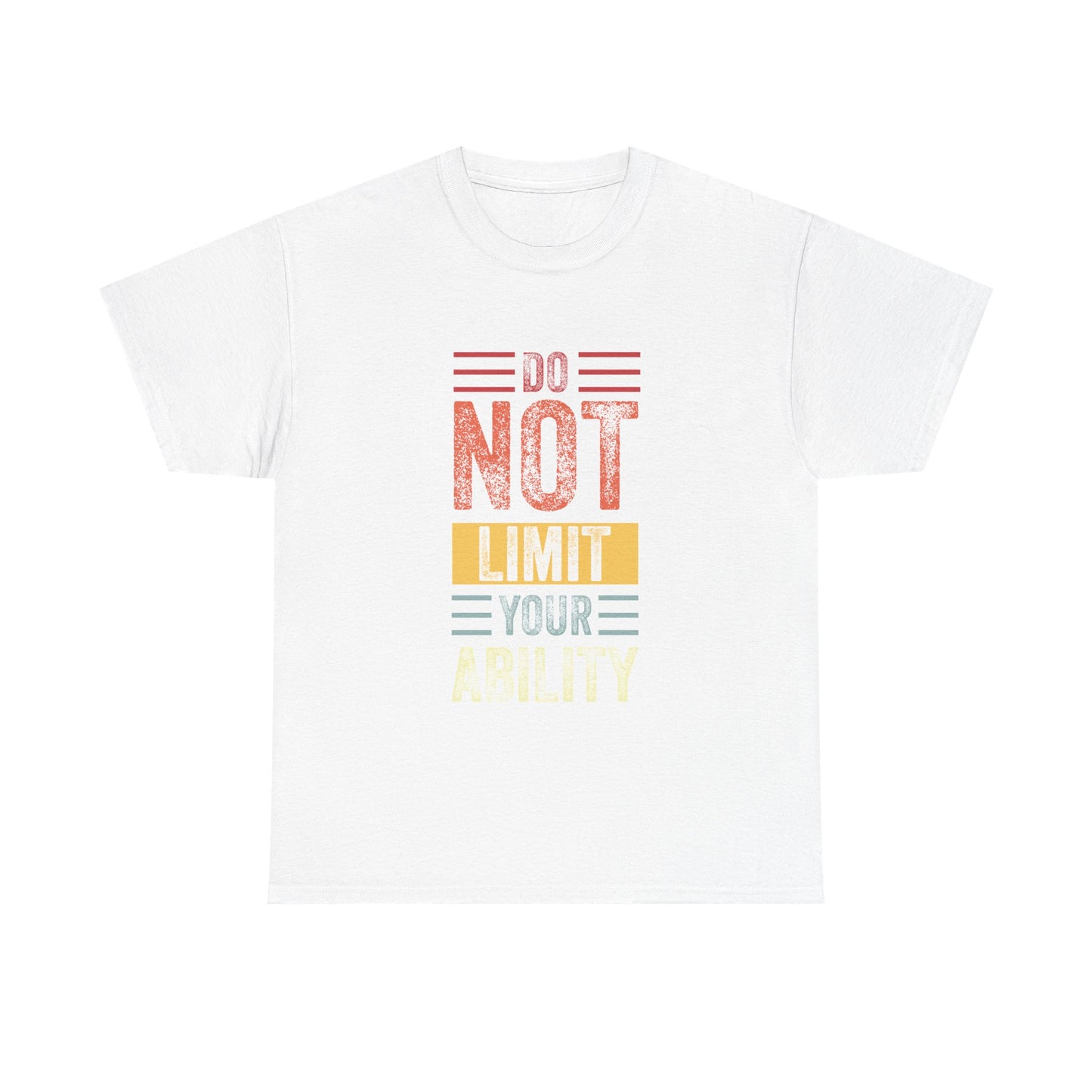 Motivational Unisex Heavy Cotton Tee - 'Do Not Limit Your Ability'
