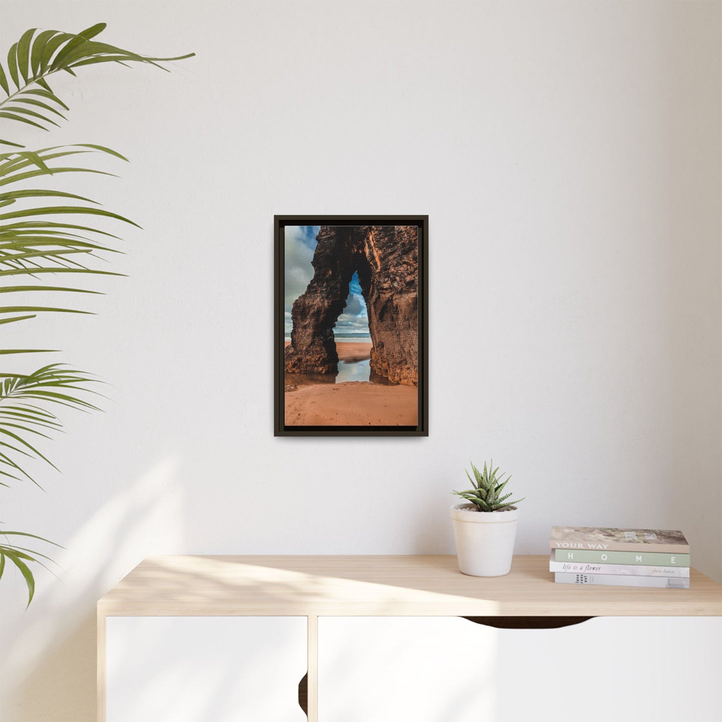 Ballybunion Cliff Matte Canvas, Framed (Multi-color)