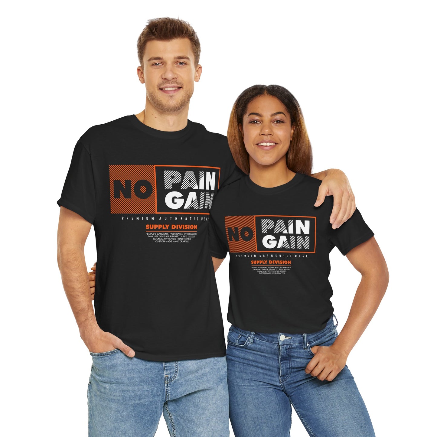 No Pain No Gain Unisex Heavy Cotton Tee - Motivational Fitness Shirt