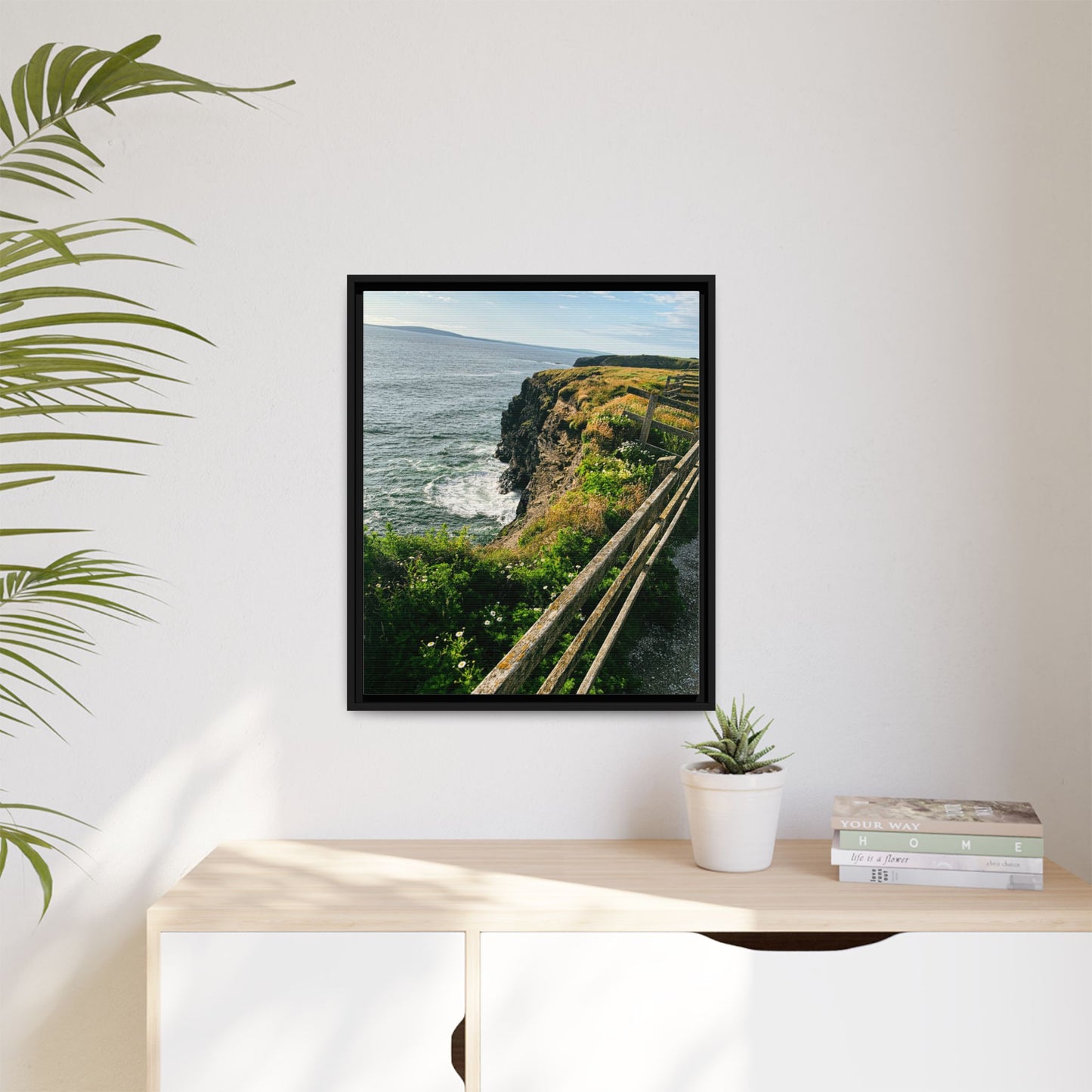 Ballybunion Cliff Walk Matte Canvas, Framed (Multi-color)