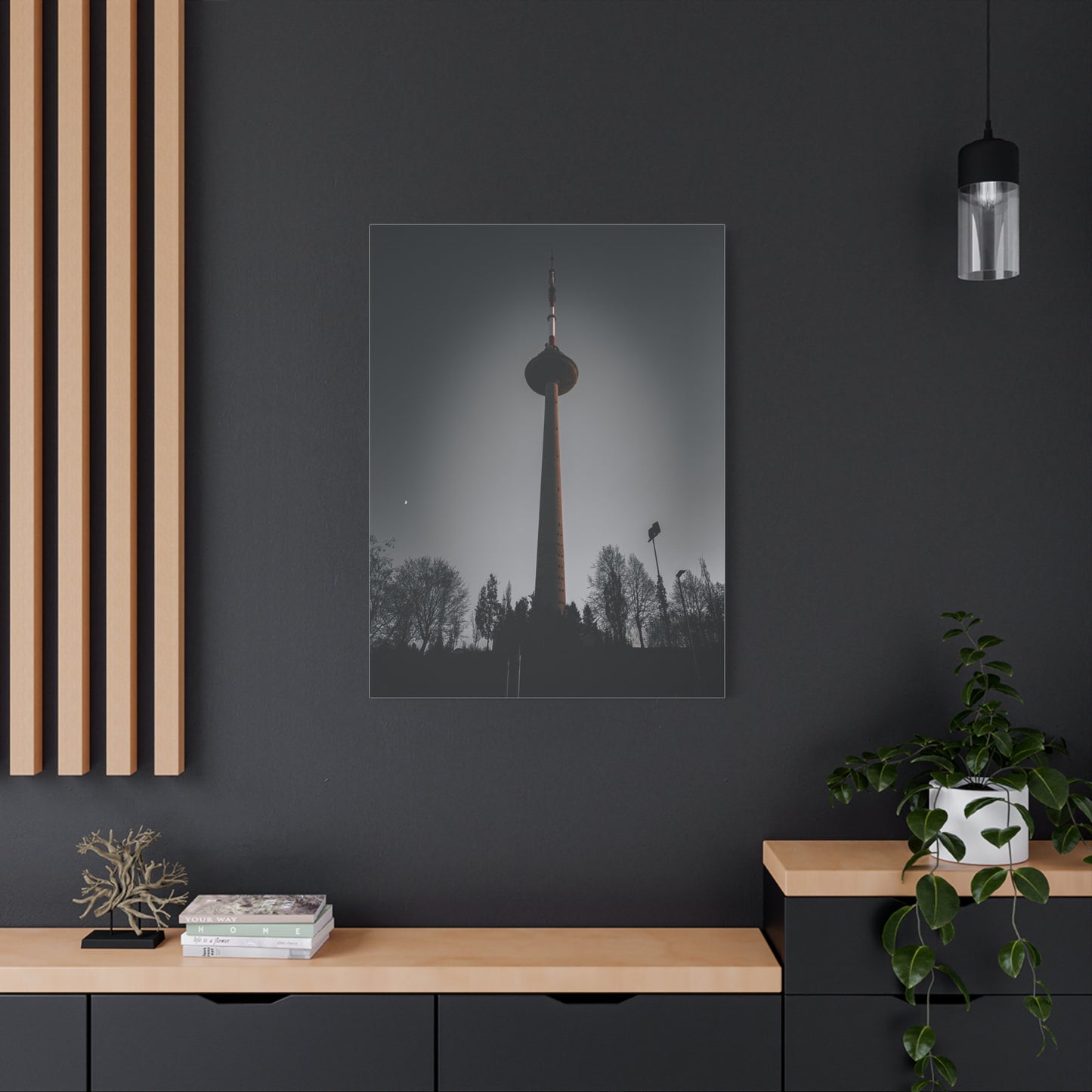 Vilnius TV Tower Matte Canvas, Stretched, 1.25"