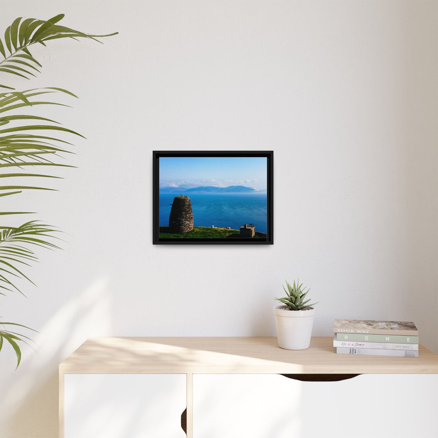 Ask Tower Matte Canvas, Framed (Multi-color)