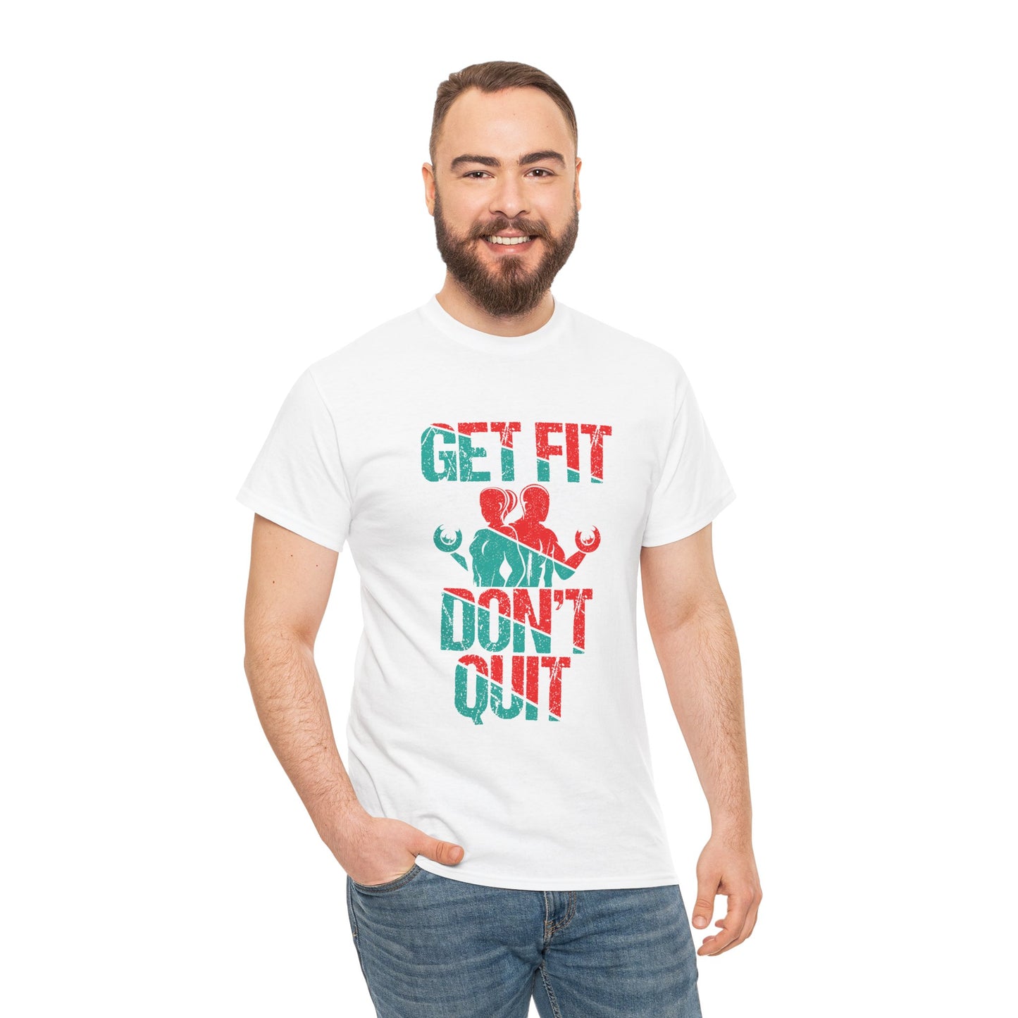 Motivational Fitness Tee - Get Fit Don't Quit