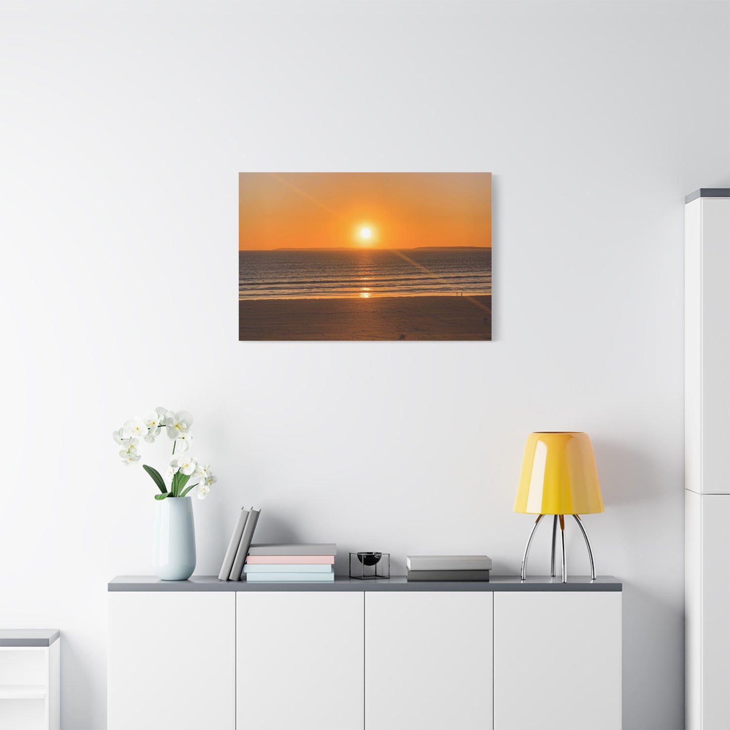 Sunset in ocean Matte Canvas, Stretched, 1.25"
